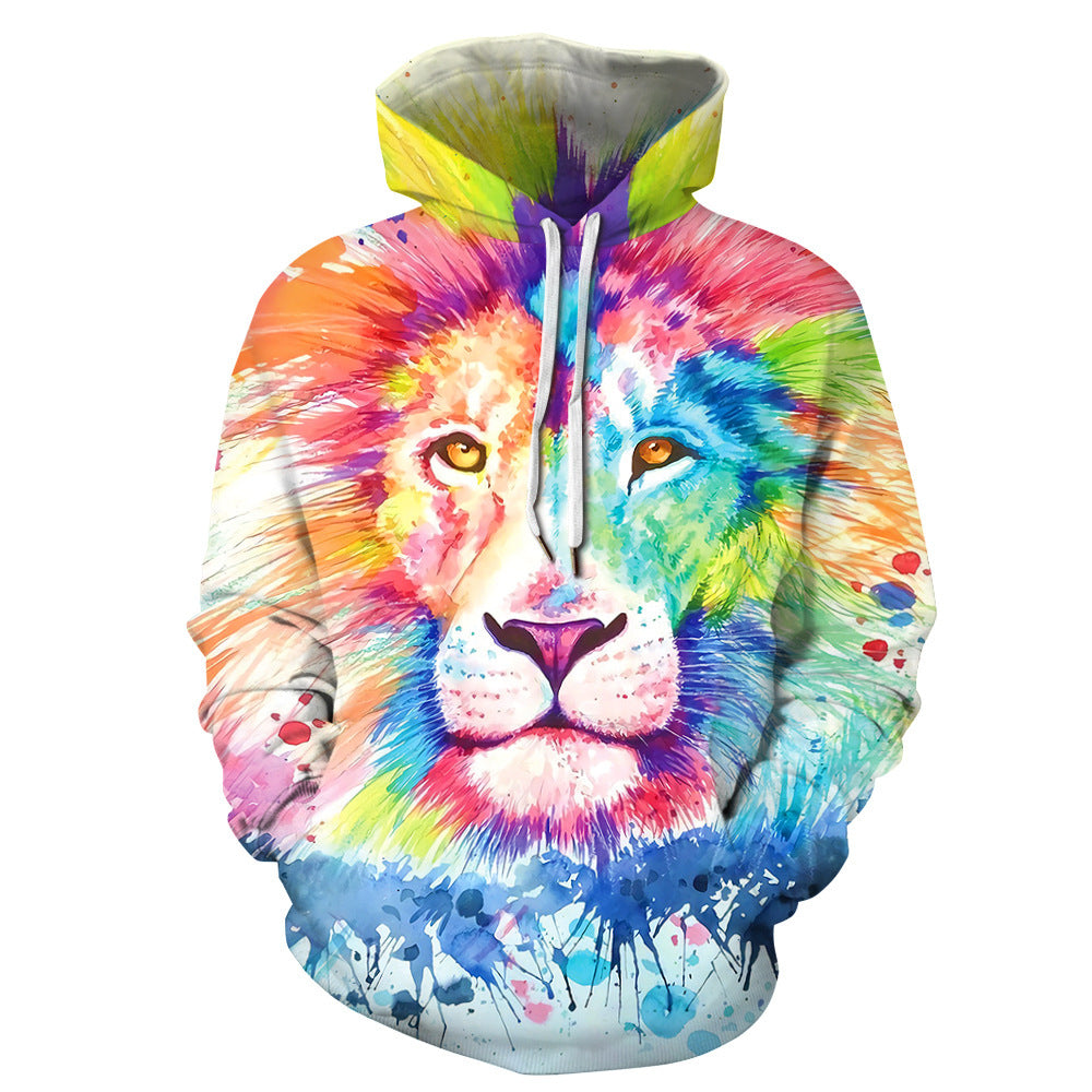 Tie-dye Lion Printed Hoodie – mihoodie