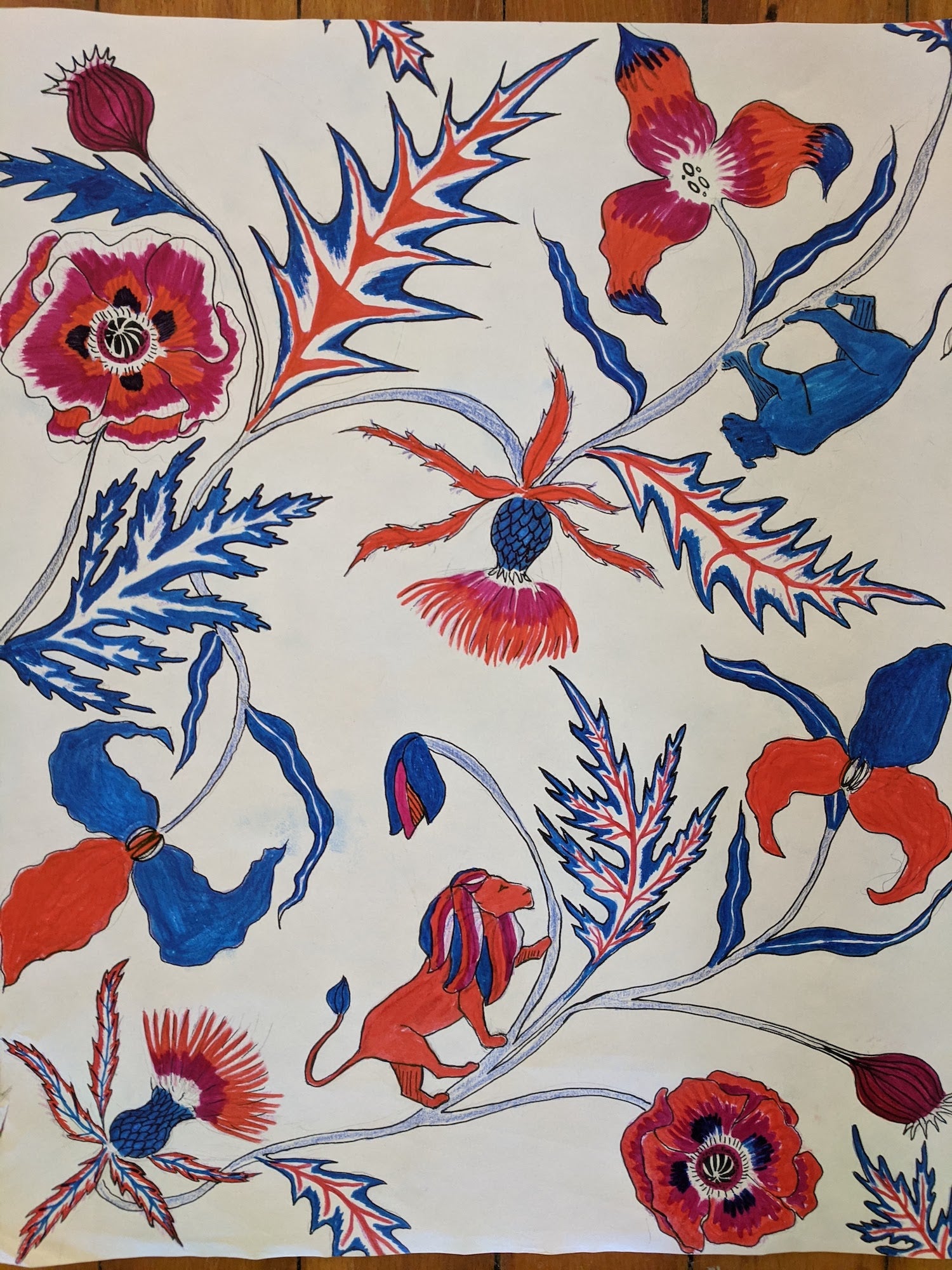 Chintz pattern design