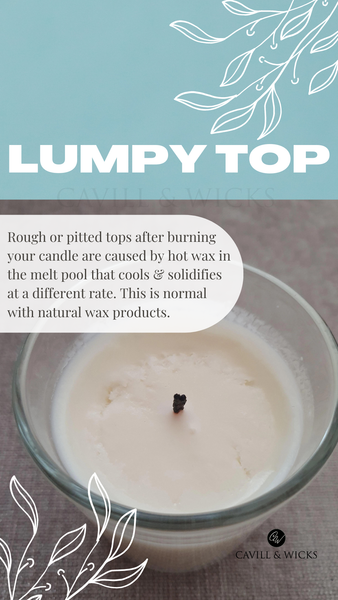 lumpy candle tops