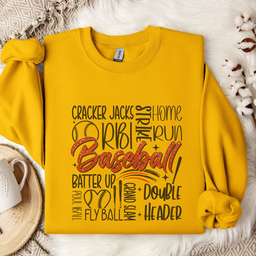 Baseball Words Sweatshirt