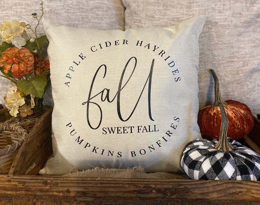 Thankful, Grateful, Blessed Pumpkin Fall Pillow – Emory Valley