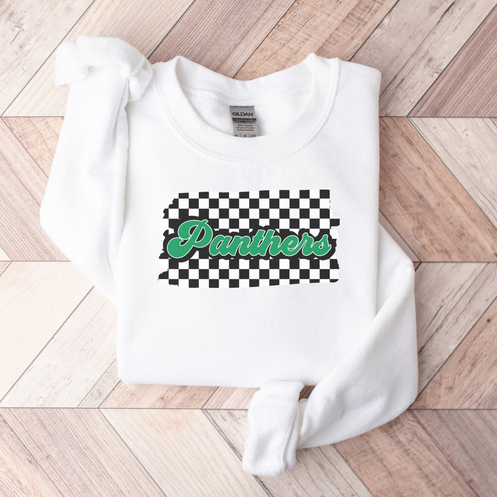  Unisex Infant Baby Clothes Checkerboard Crewneck