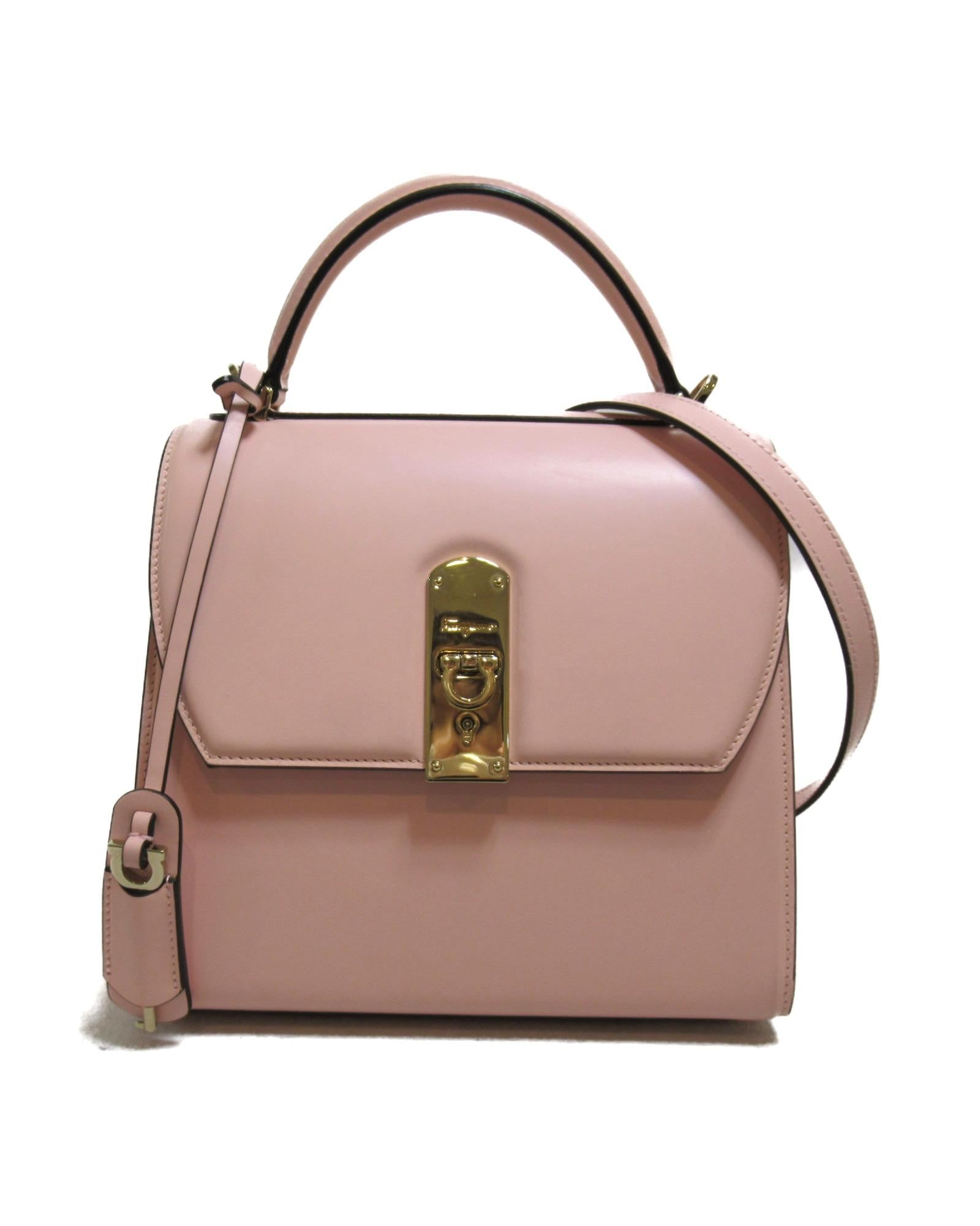 image of Salvatore Ferragamo Pink Gancini 2Way Shoulder Bag