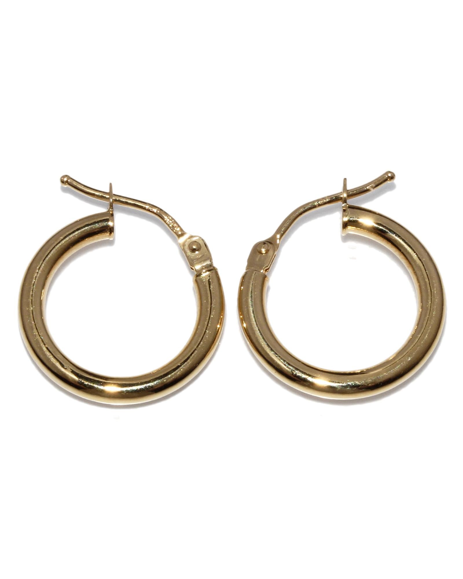 image of Authentic Gold Hoop Earrings in Pristine Condition