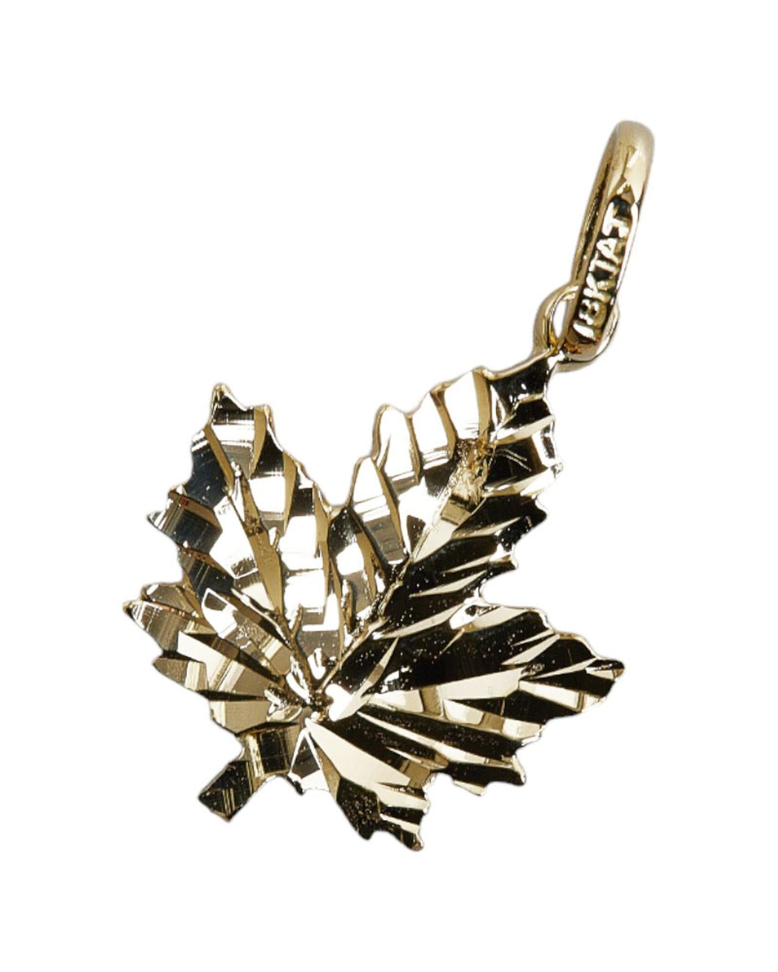 Image of Gold Maple Leaf Pendant Jewelry