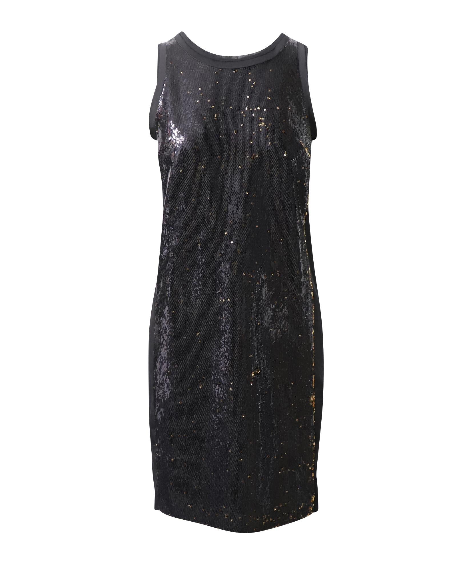 image of Sequin-Embellished  Sleeveless Dress