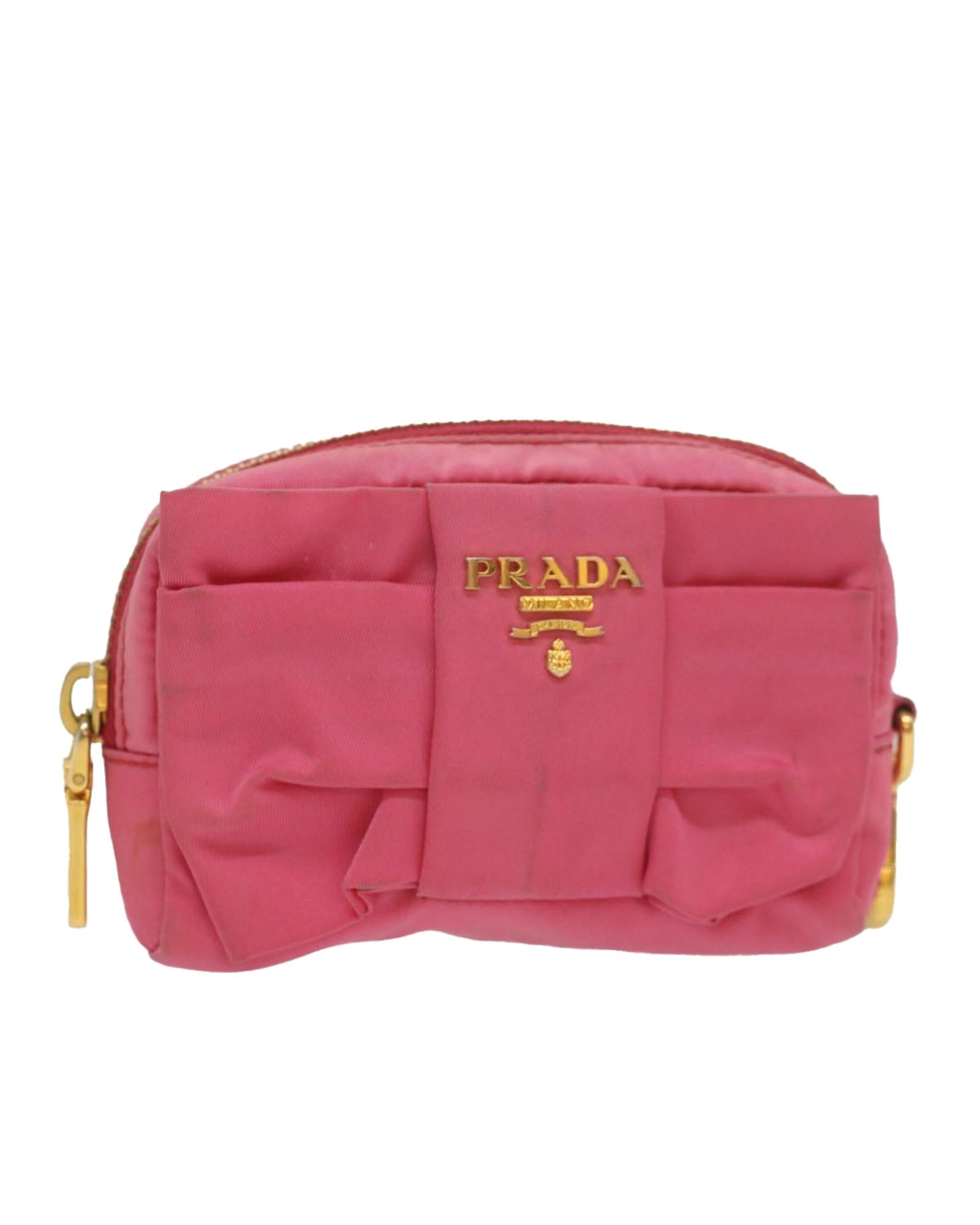 image of Pink Nylon Pouch with Accessory - Rank C