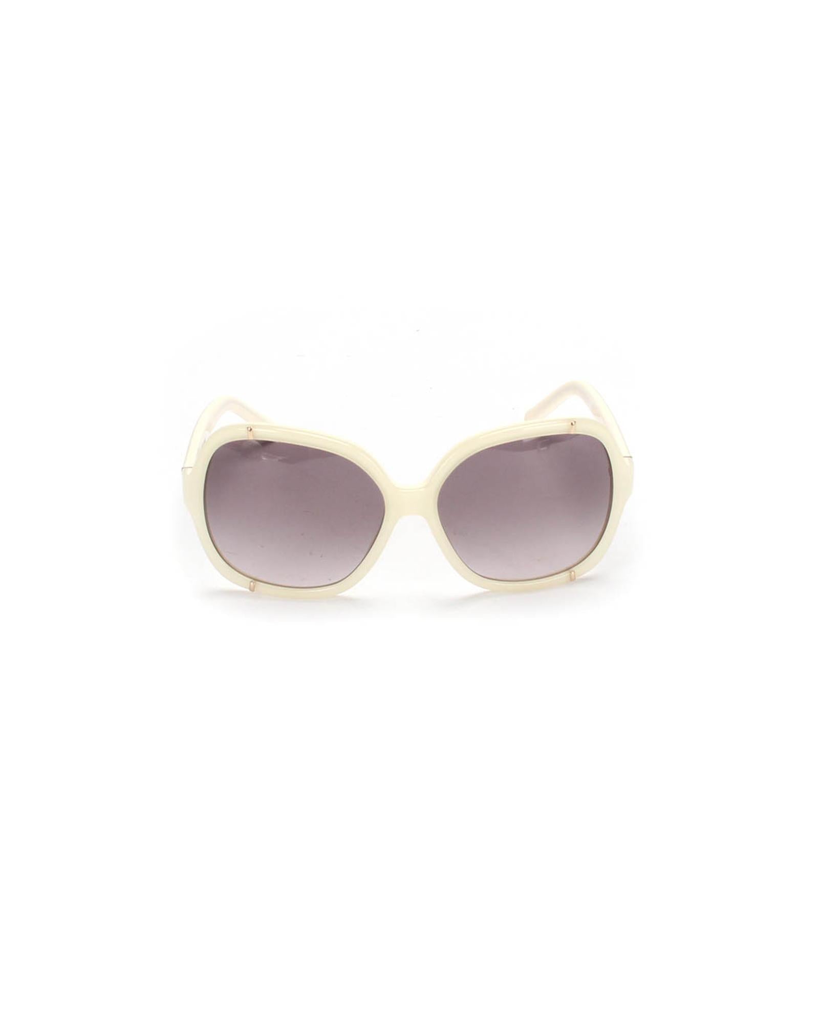 image of Oversized Gradient Sunglasses in White