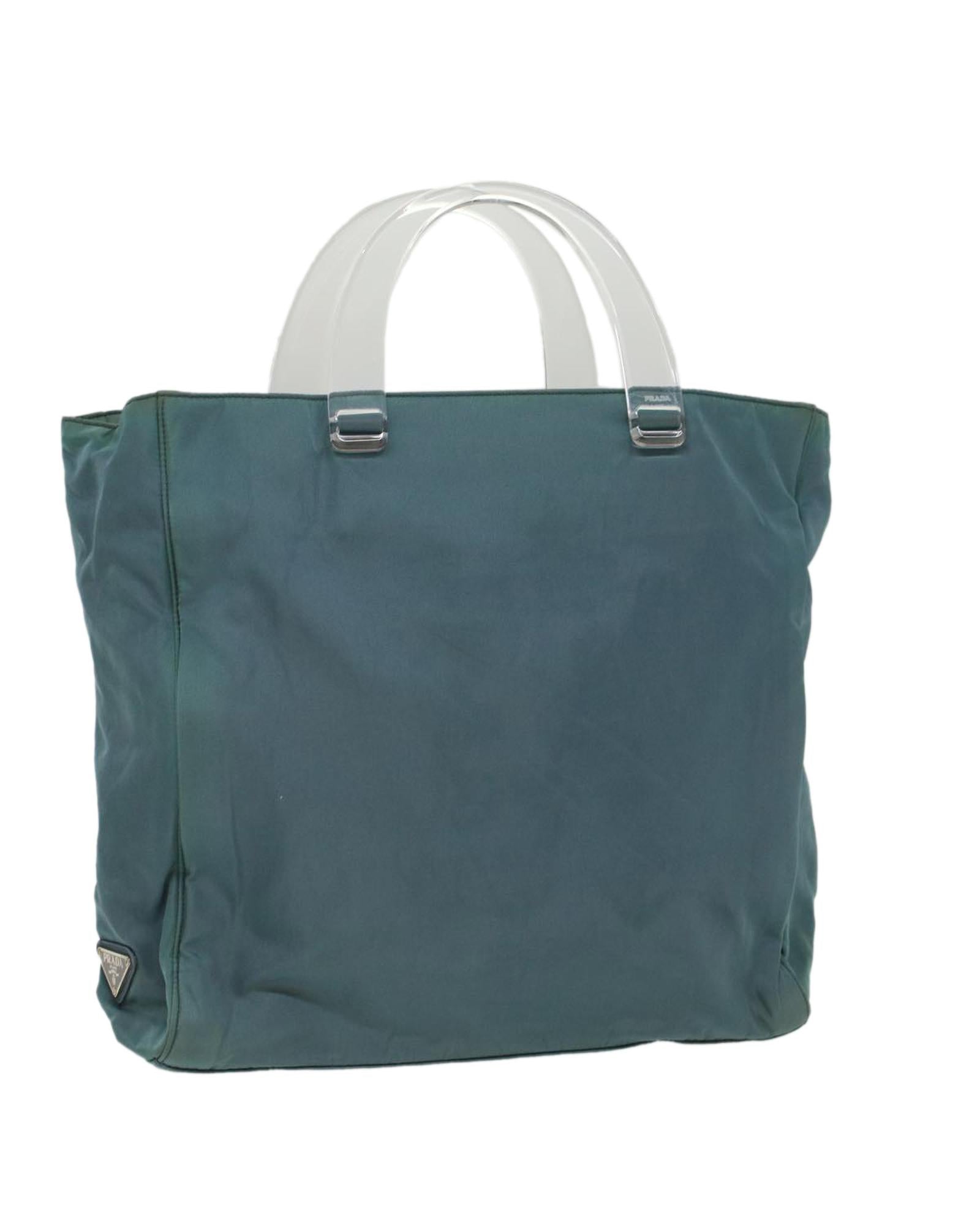 image of Light Blue Nylon Hand Bag