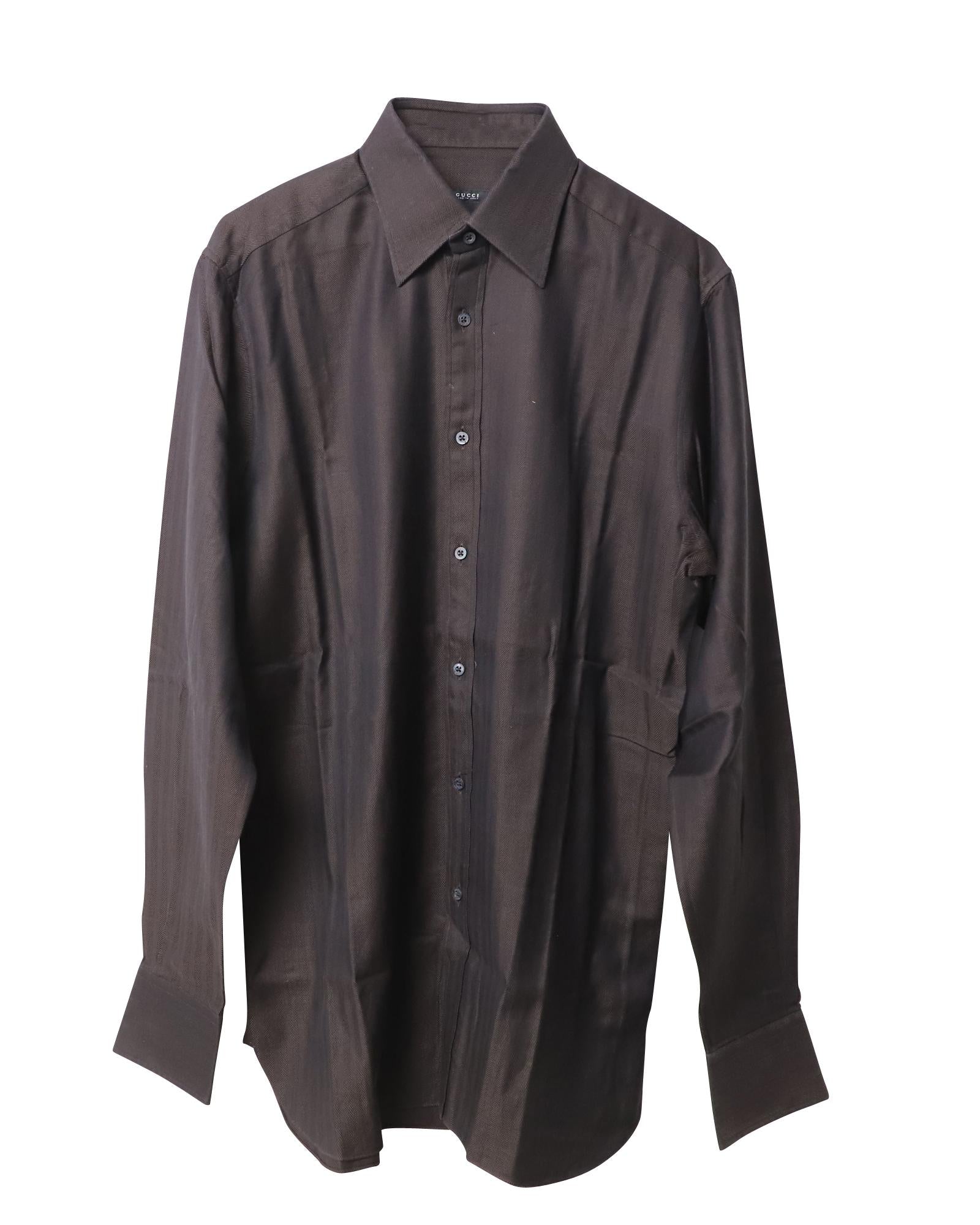 image of Herringbone Button Down Shirt in Deep Burgundy Cotton