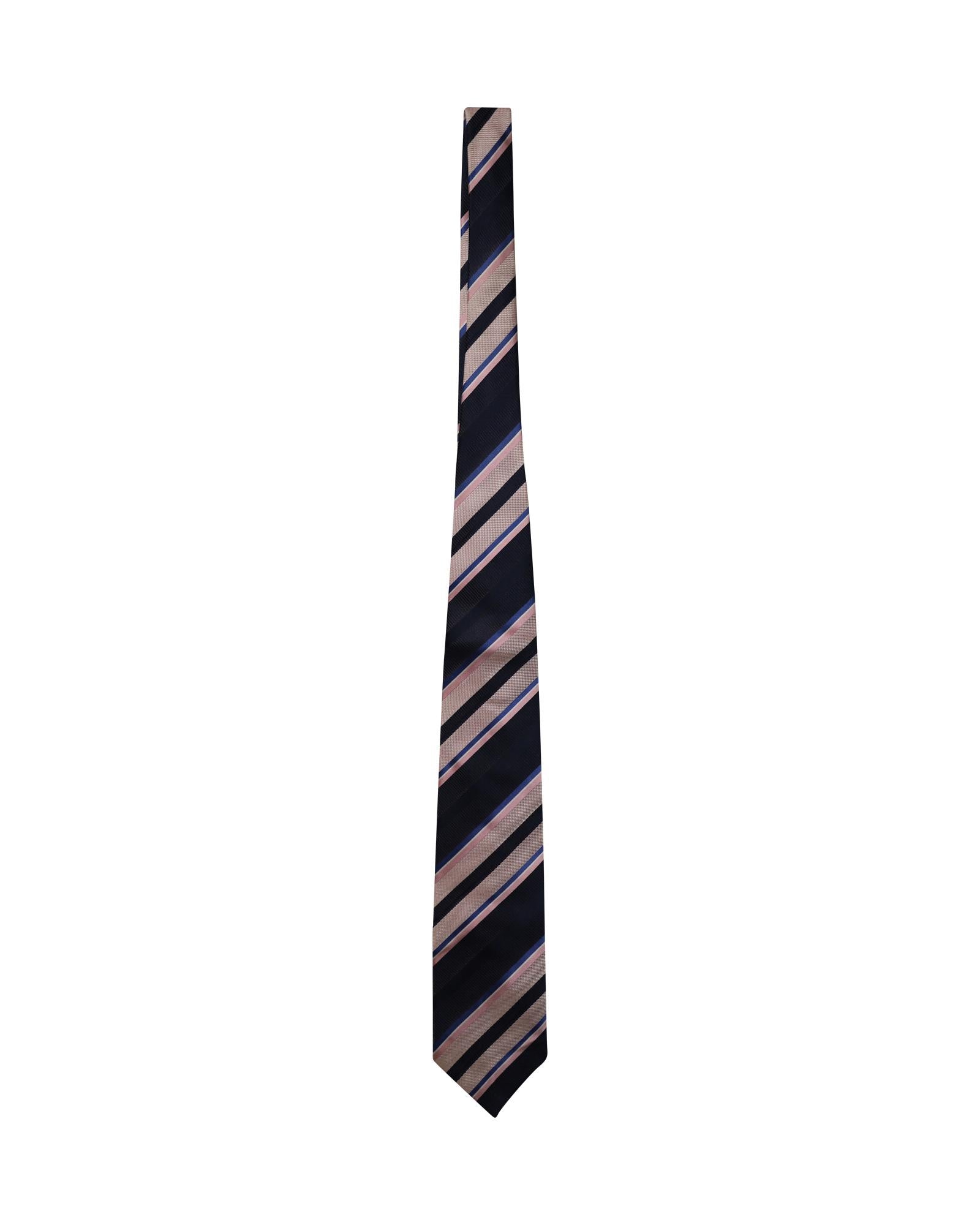 Image of Multicolor Striped Silk Tie