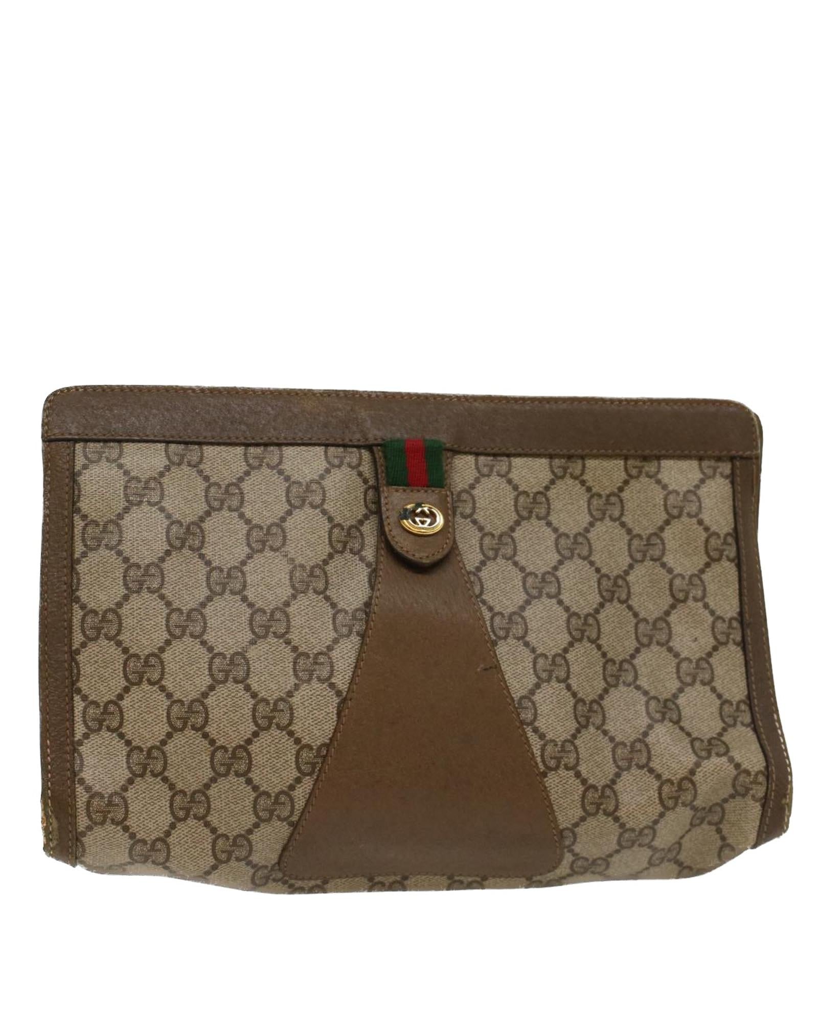 image of Canvas Clutch Bag with Signature Detailing