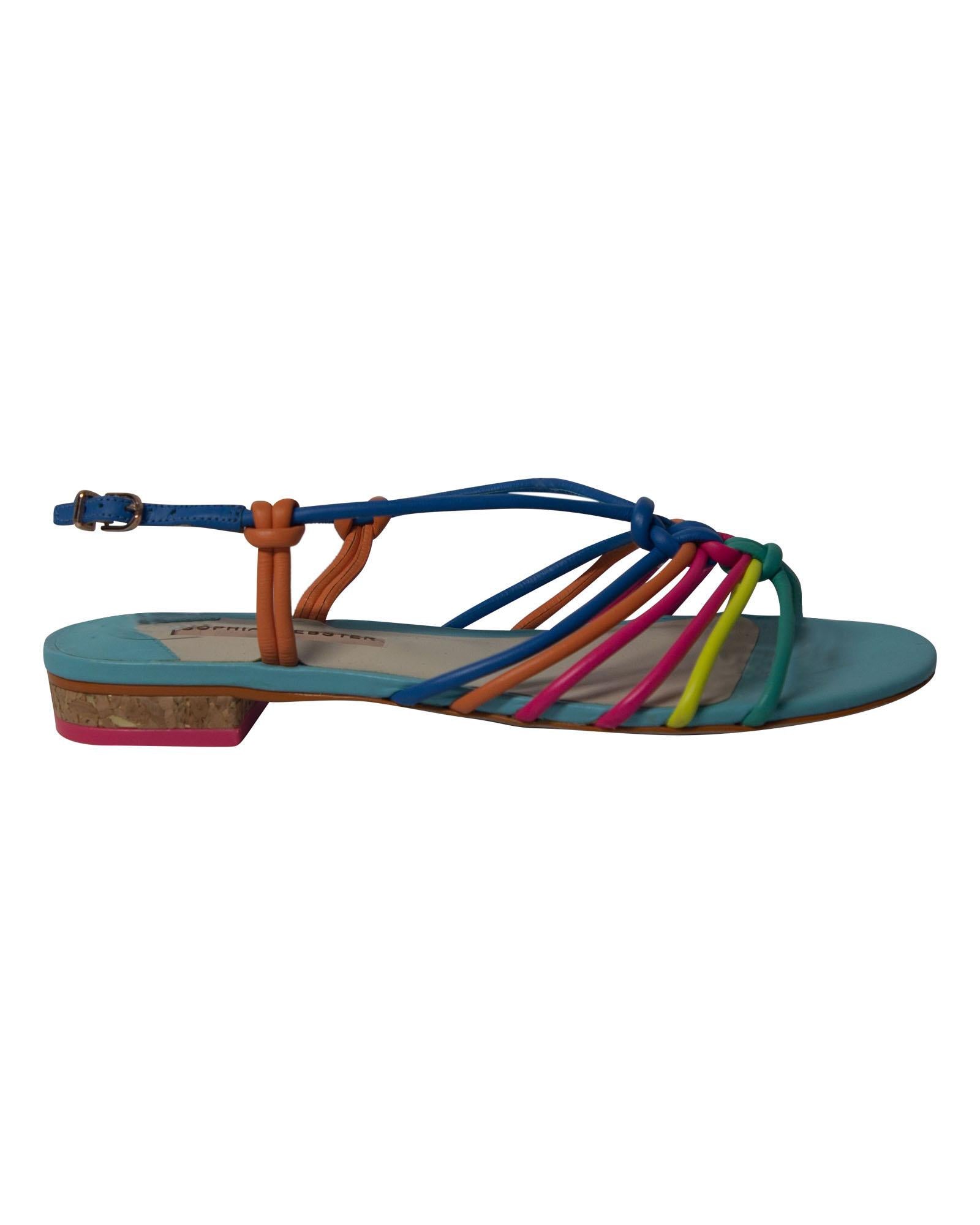 image of Colorful Strappy Leather Sandals