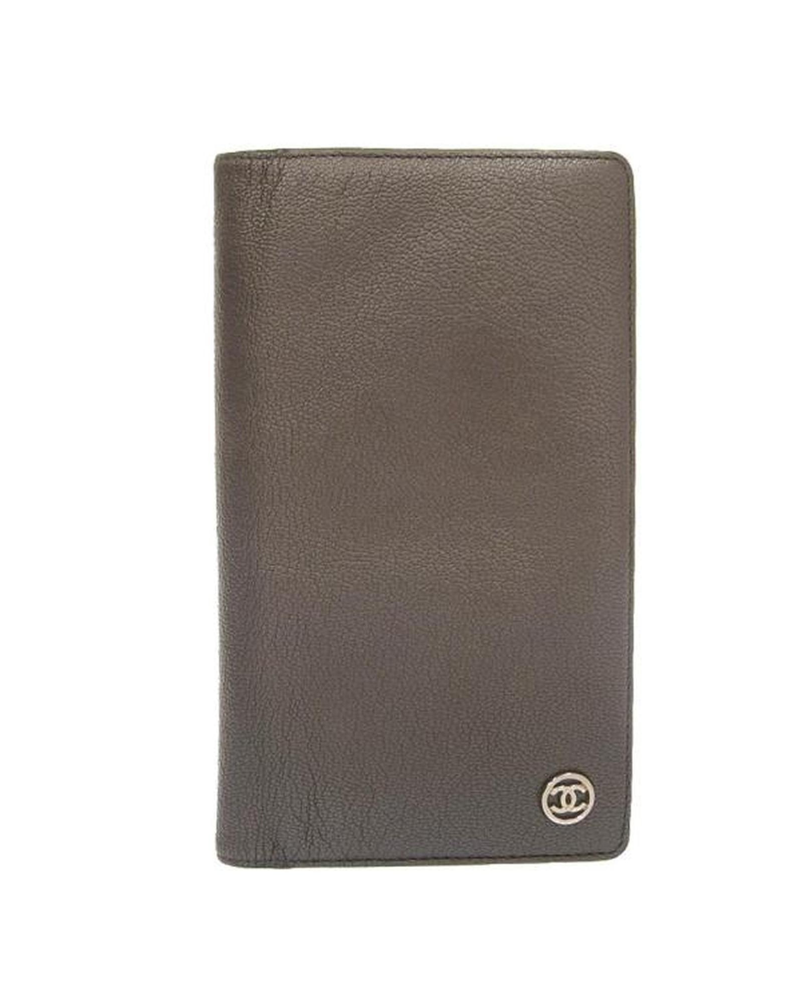 image of Grey Leather Bifold Wallet - B Condition