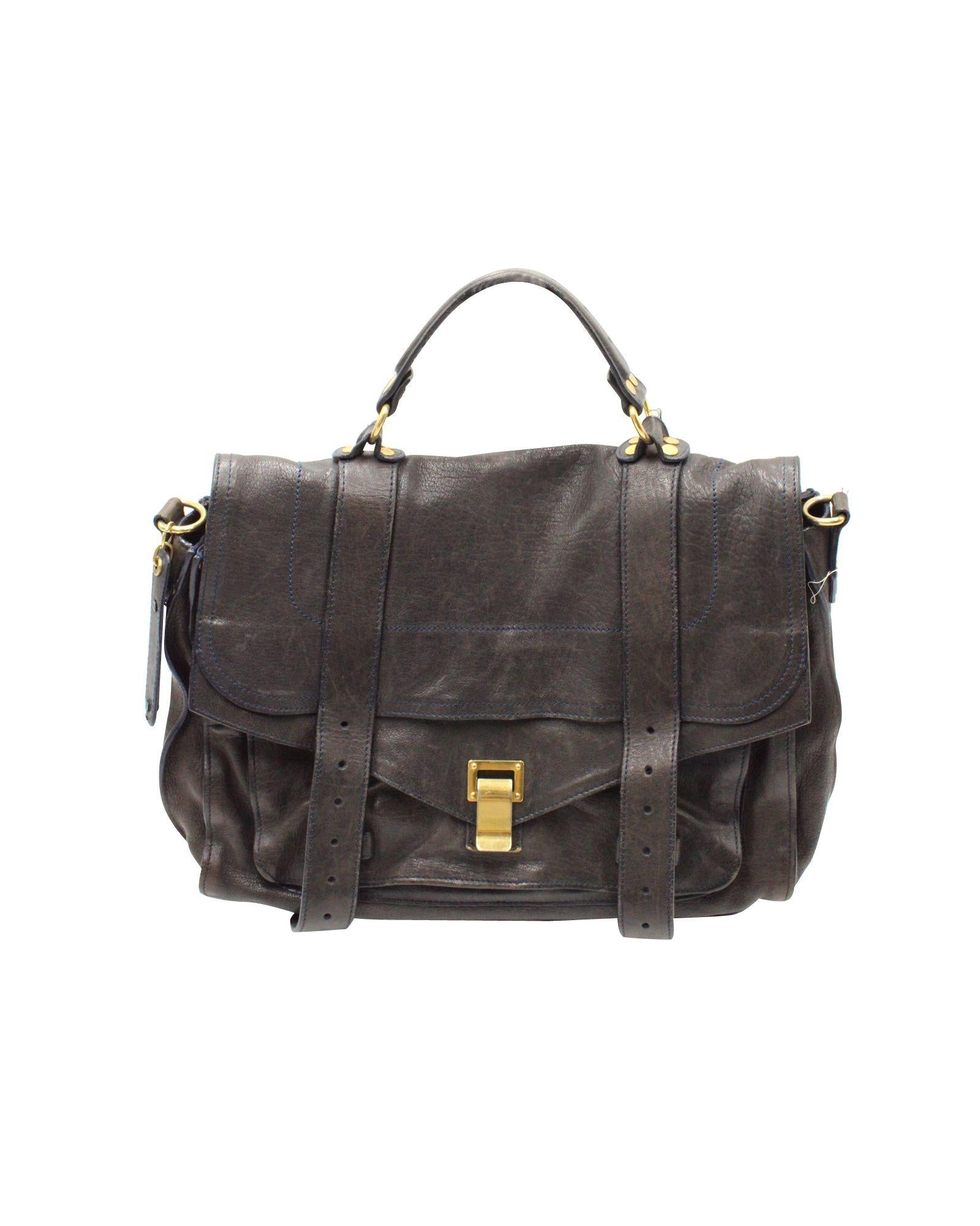 image of Vintage Dark Graphite Leather PS1 Bag