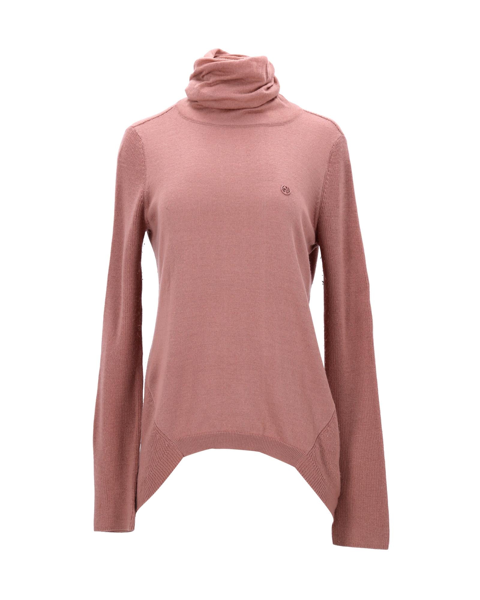 image of Wool Turtleneck Sweater in Delicate Rose Pink