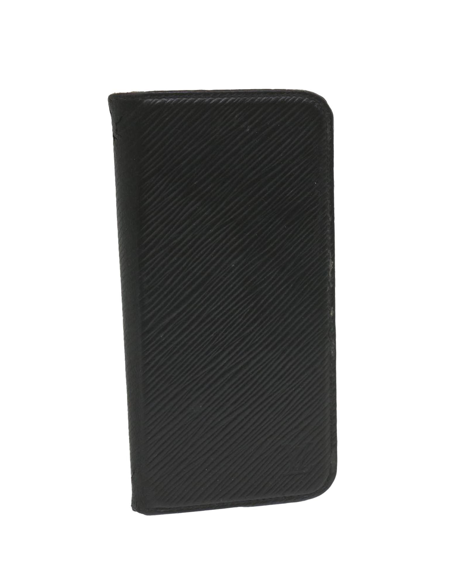 Image of Black Epi Leather iPhone Case with Accessories - Used