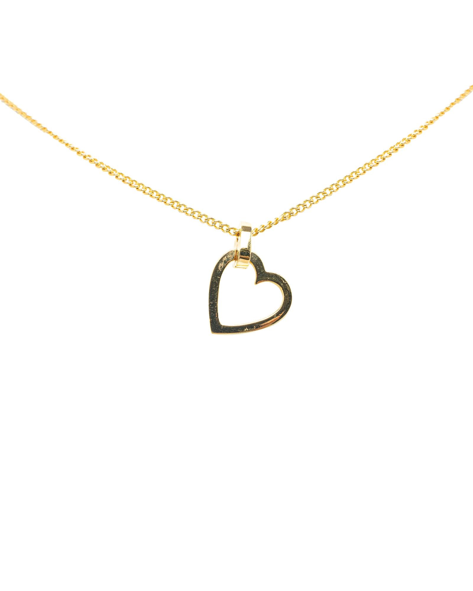 image of Gold-Tone Heart Pendant Necklace