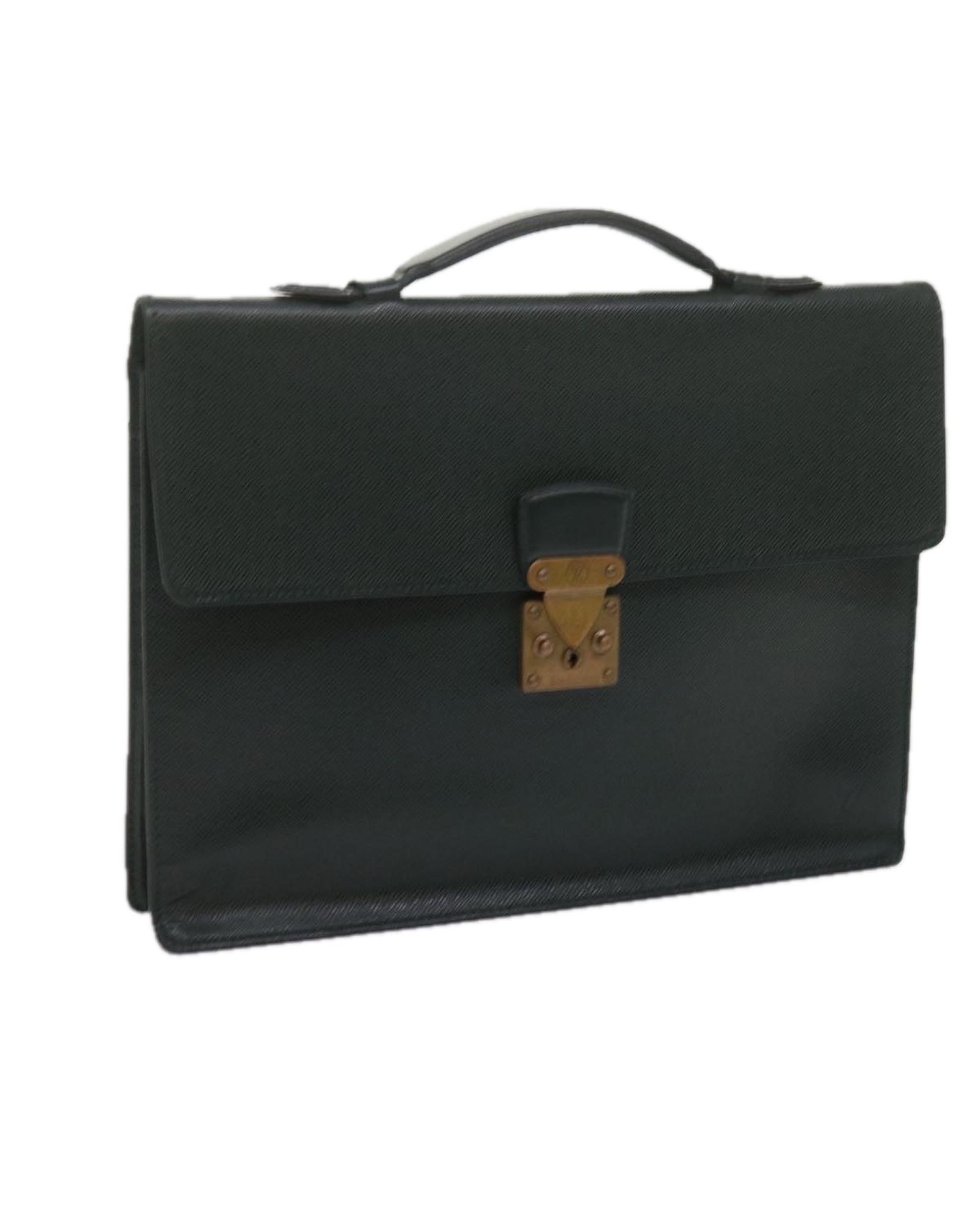 Image of Taiga Leather Business Bag - Green