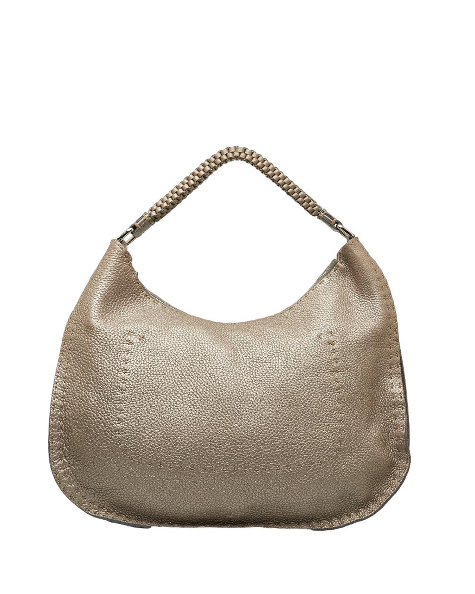 image of GoldFendi Leather Hobo Bag - Preloved