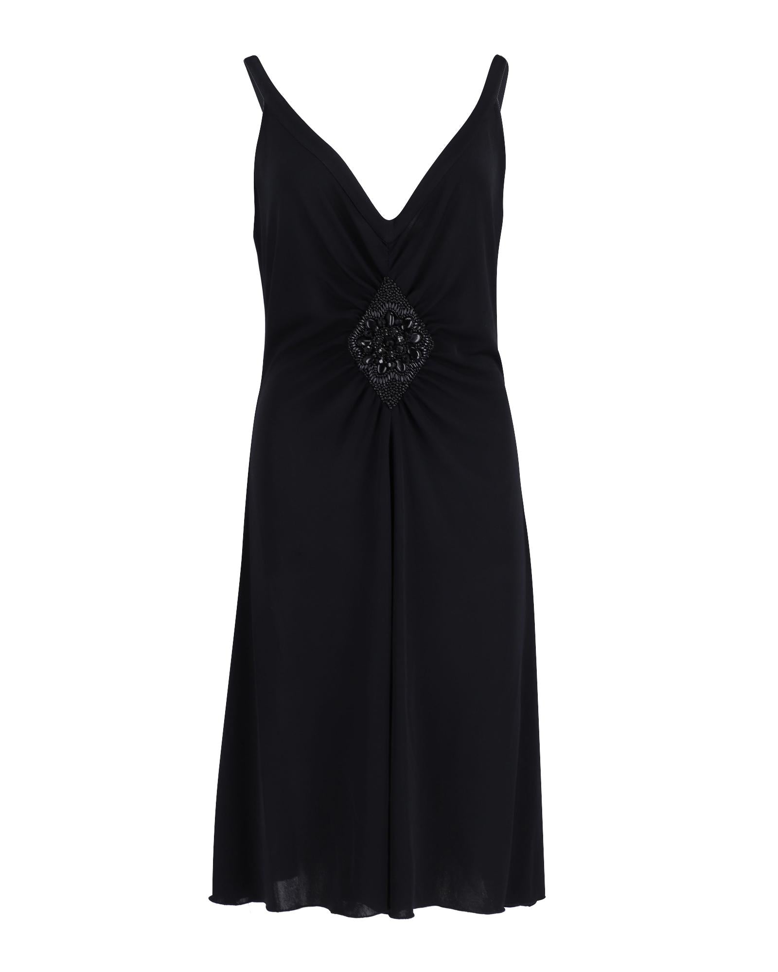 image of Embellished Cocktail Dress in Black Acetate