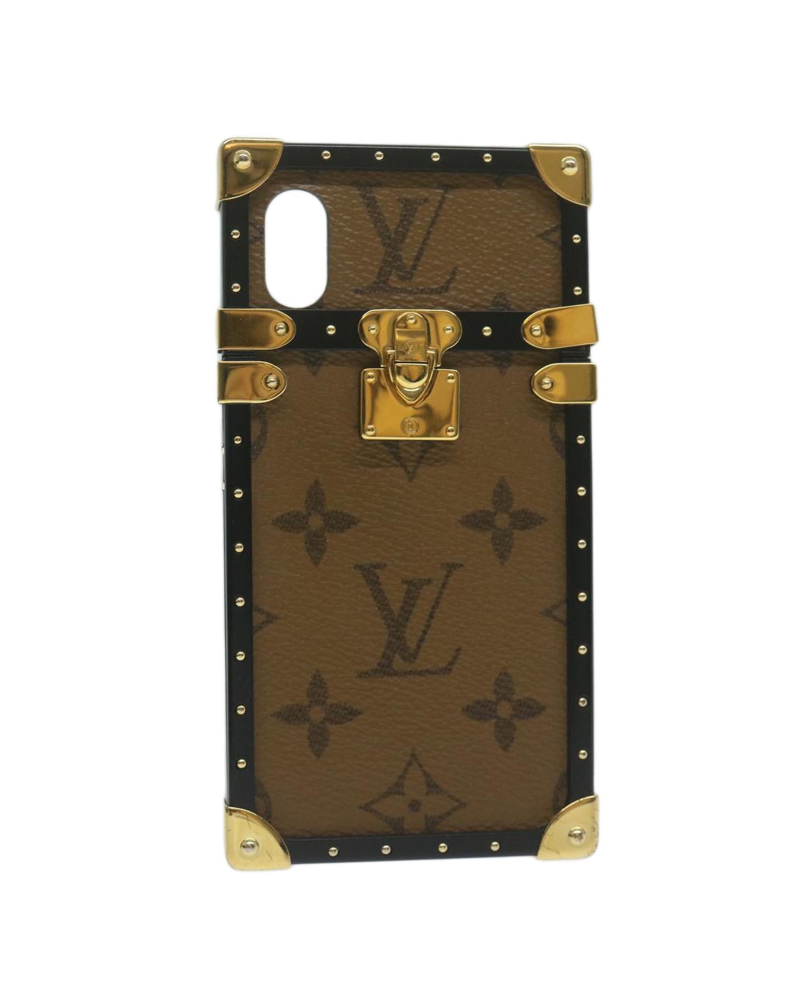 image of Monogram Reverse Canvas iPhone X Case with Trunk Design