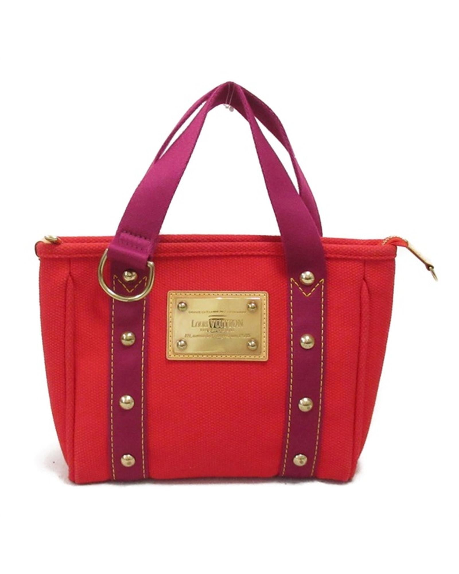 image of Red Antigua Cabas PM Bag in Excellent Condition