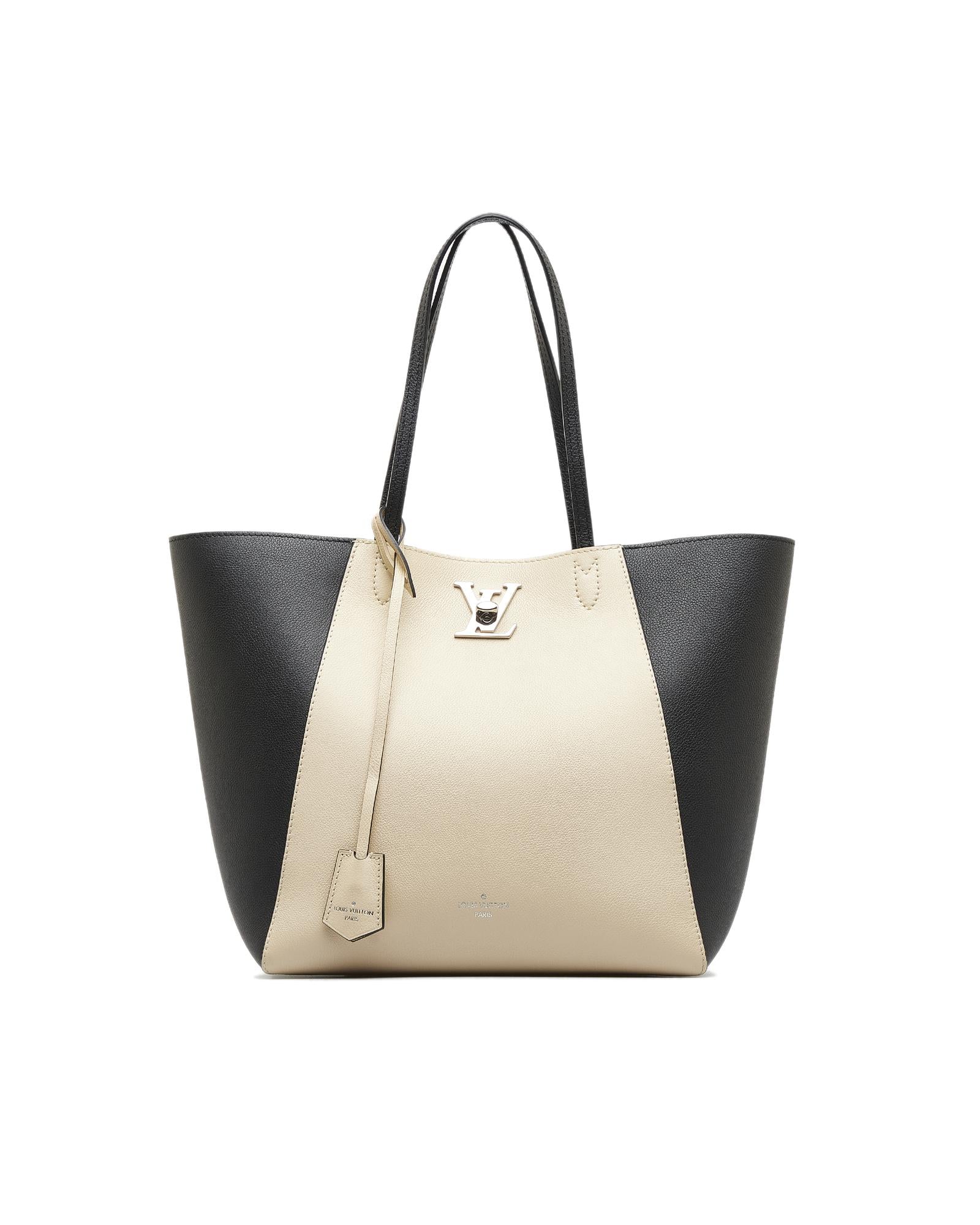 image of Leather Twist Lock Tote