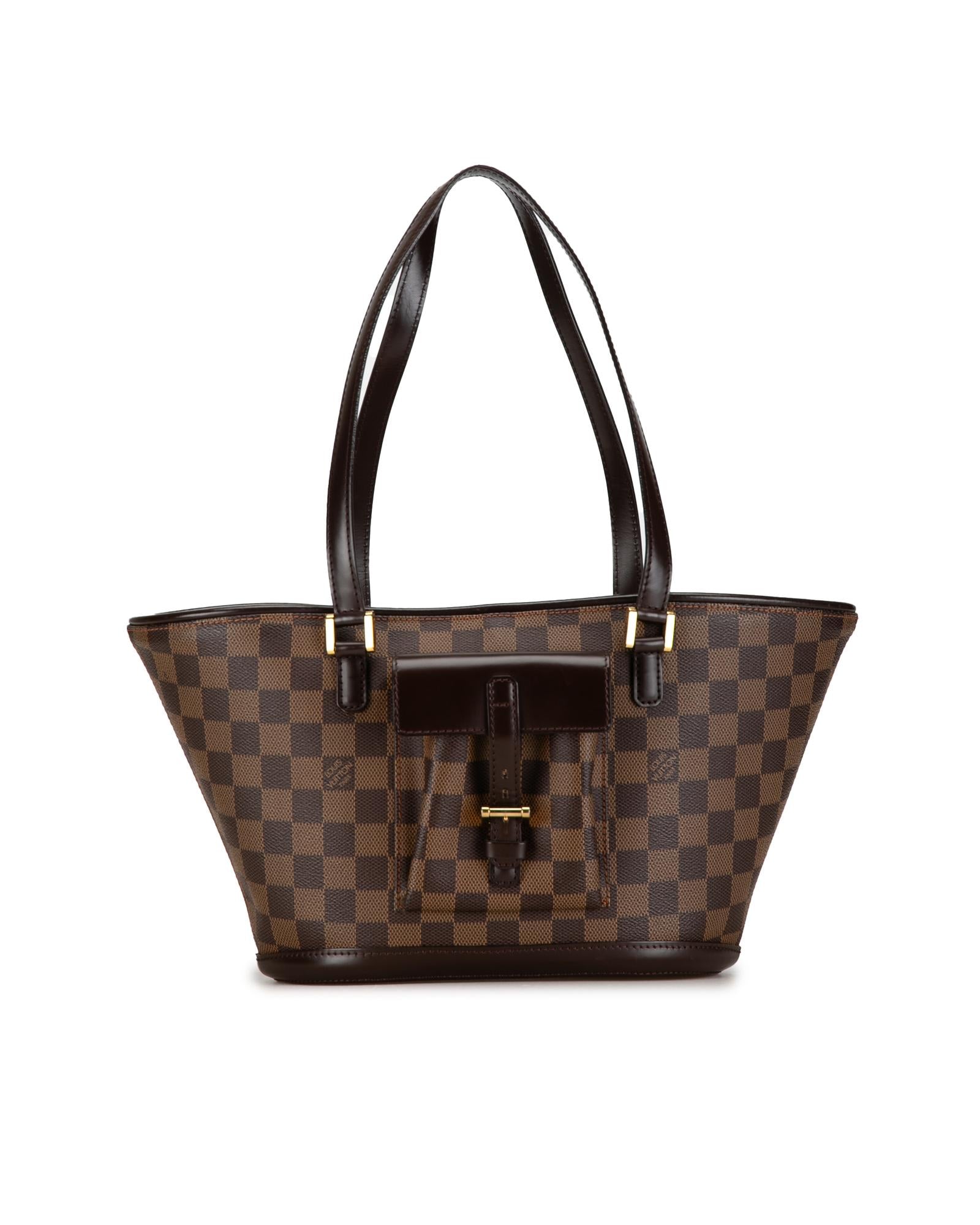 image of Damier Ebene Canvas Manosque PM Handbag