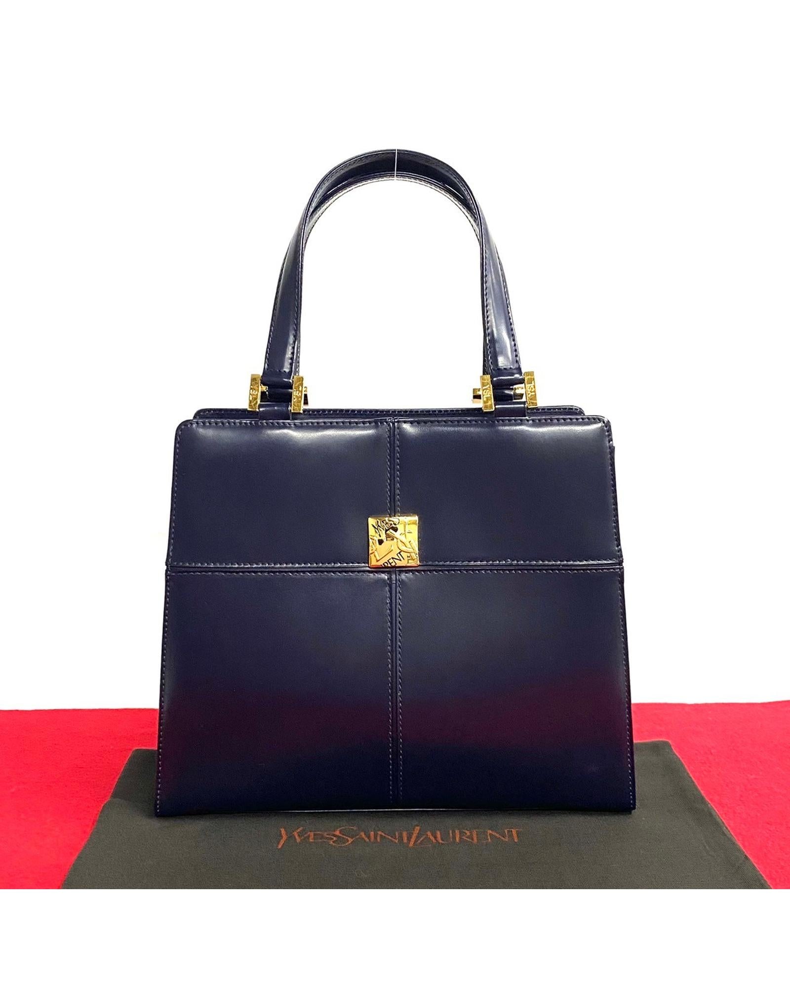 image of Blue Leather Handbag by Yves Saint Laurent