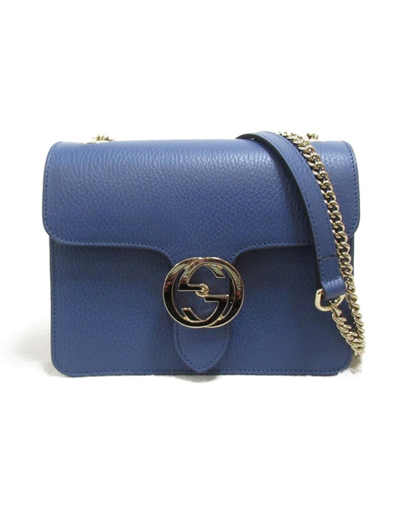 image of Blue Interlocking G Chain Crossbody Bag - Excellent Condition