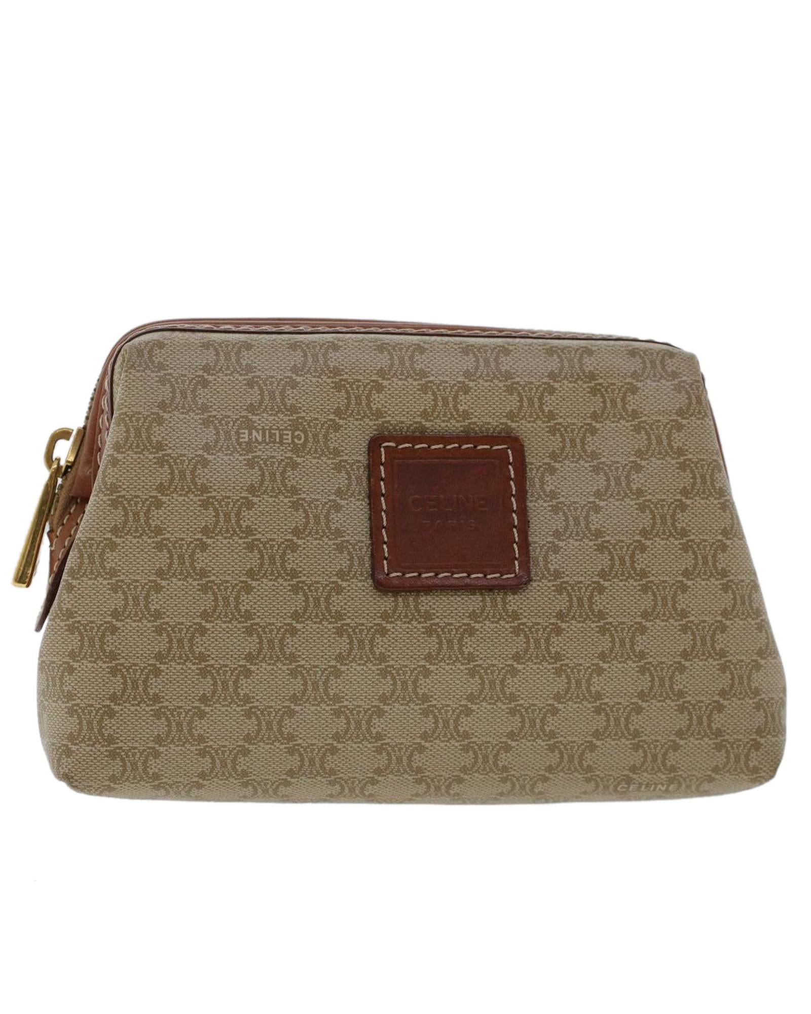 image of Beige Macadam Canvas Pouch