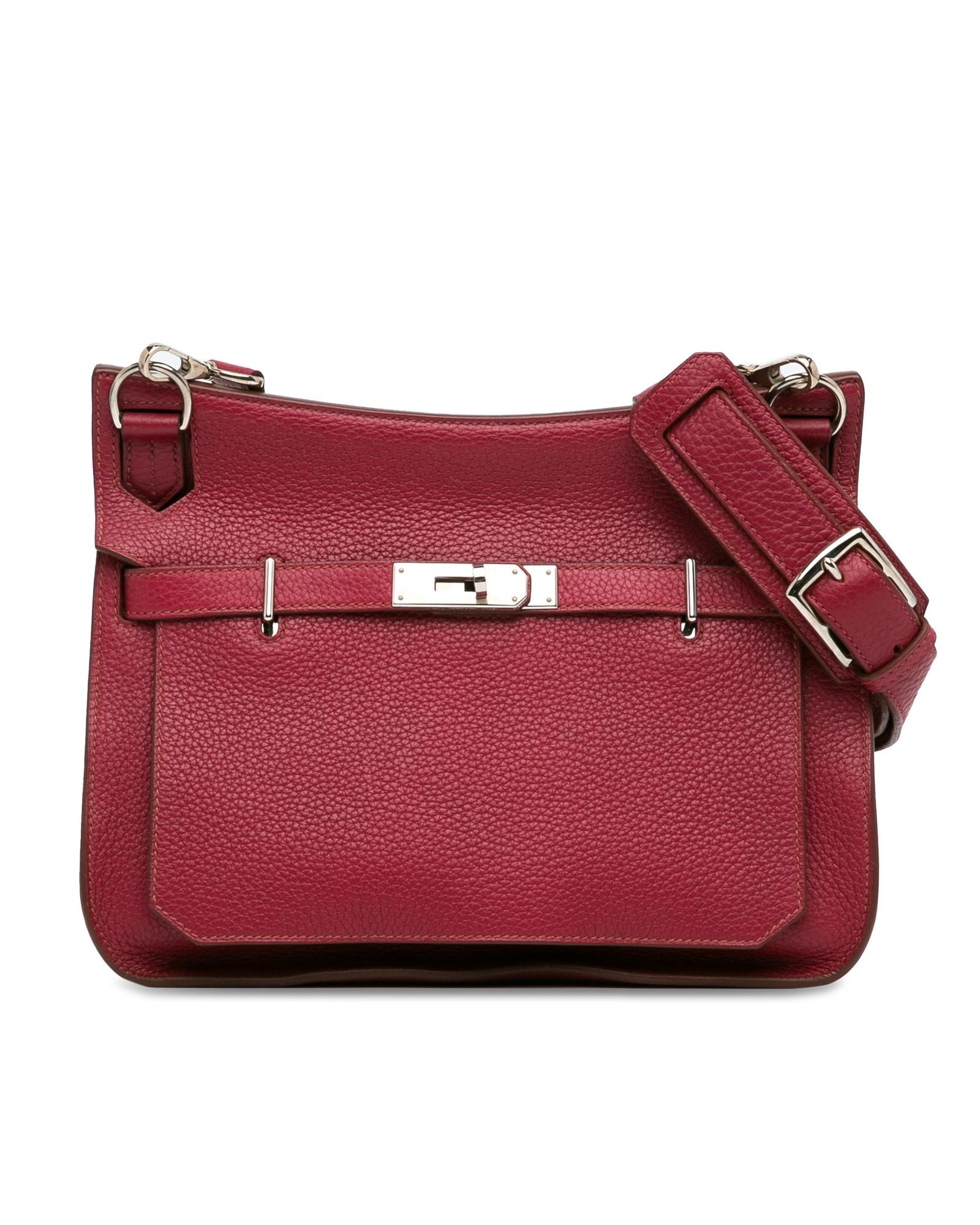 image of Clemence Leather Jypsiere 28 Shoulder Bag with Turn Lock Closure