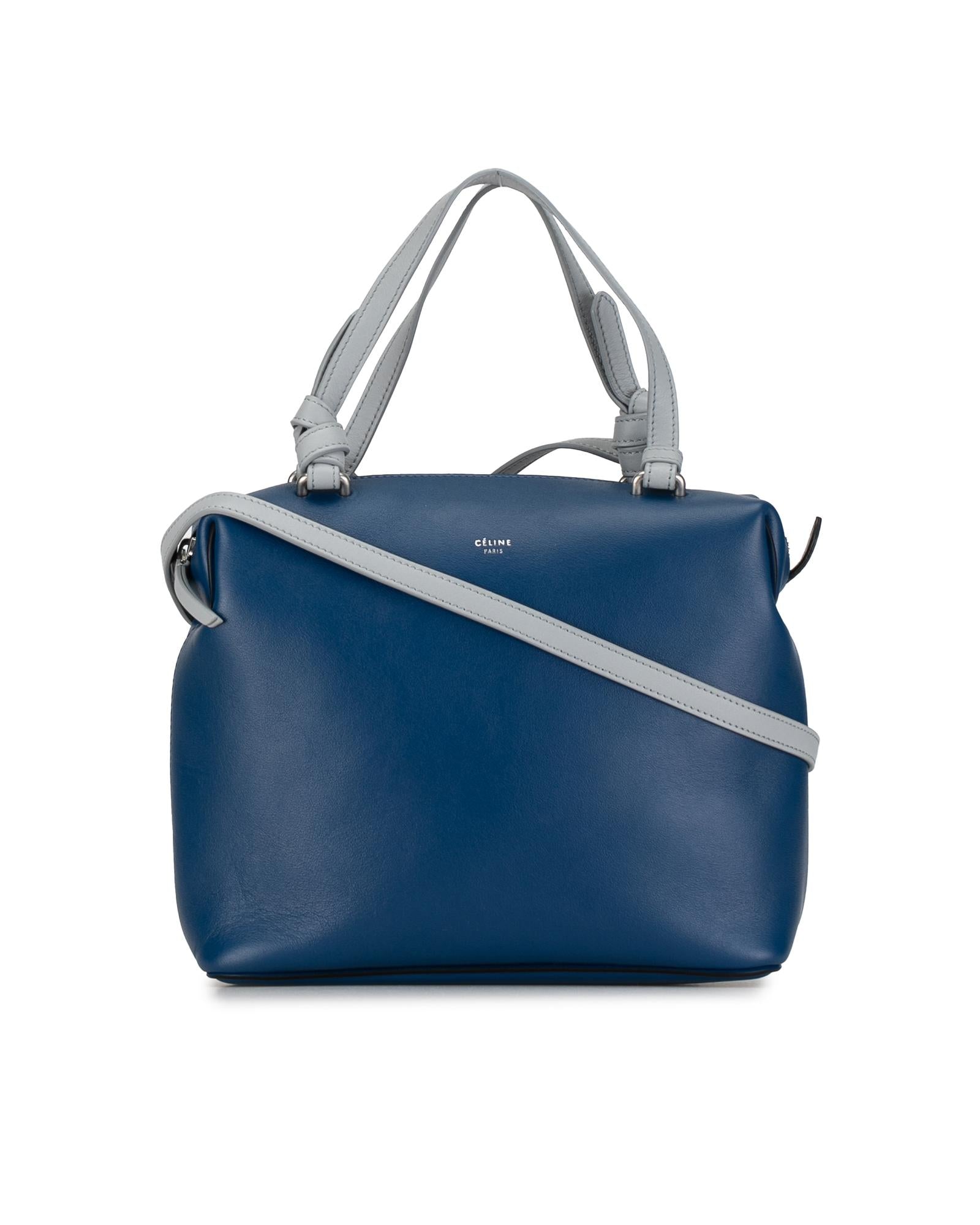 image of Soft Leather Cube Satchel Bag