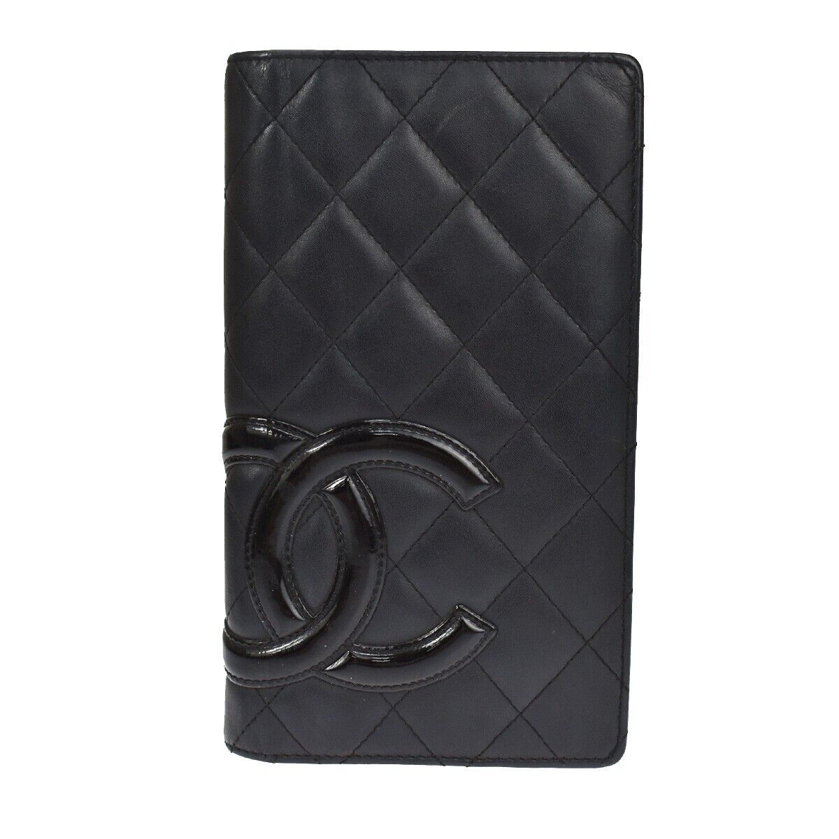 image of Black Patent Leather Bifold Wallet