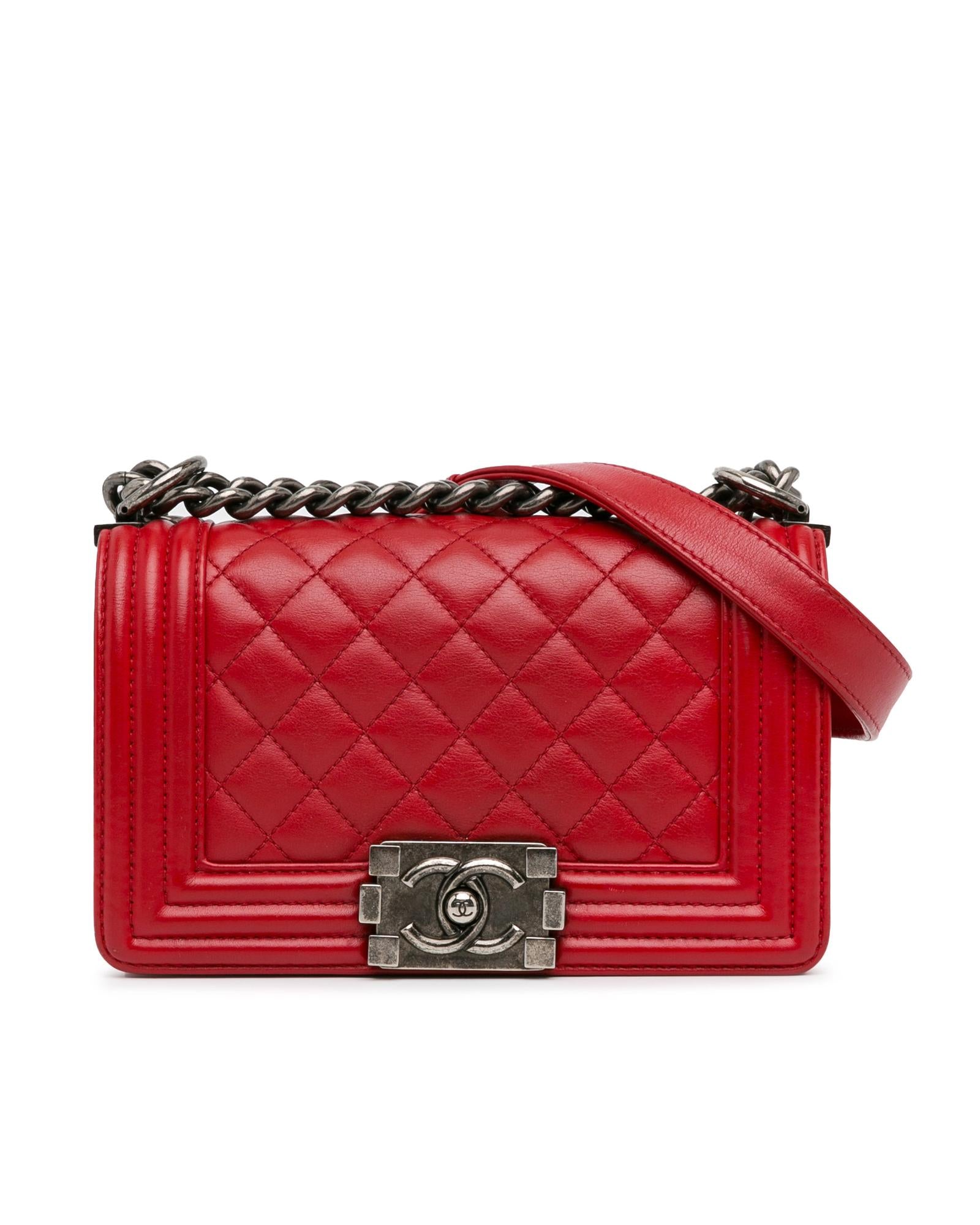 Image of Quilted Lambskin Boy Flap Bag