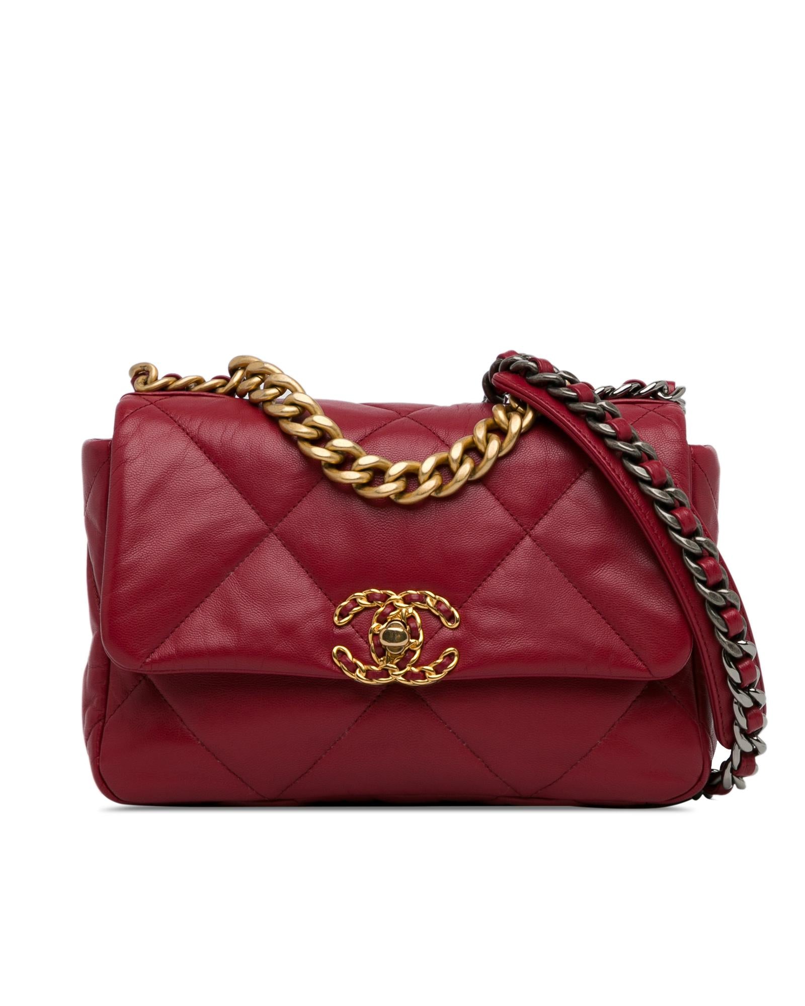 image of Quilted Lambskin Flap Bag with CC Twist Lock Closure