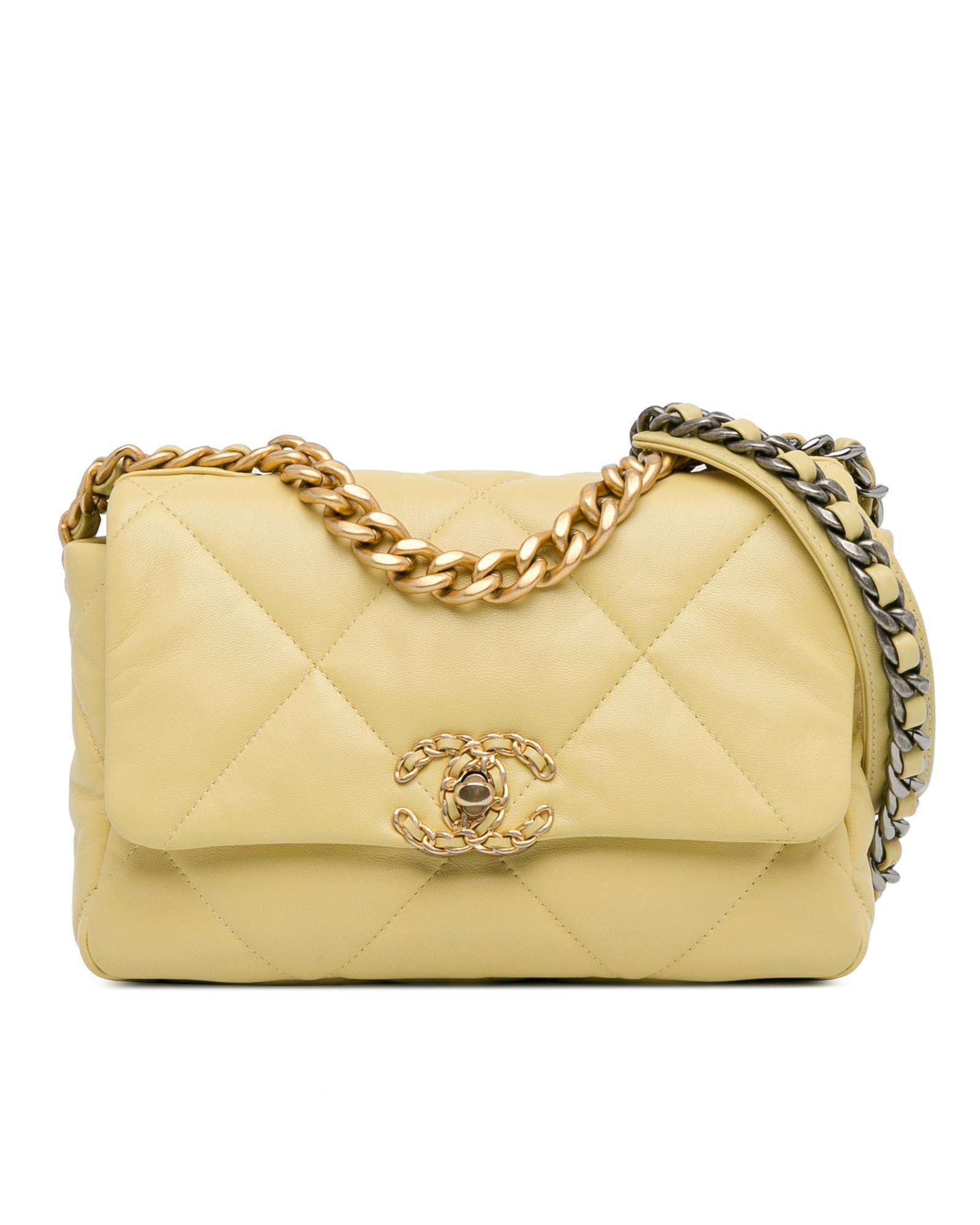 image of Quilted Lambskin Flap Bag with CC Twist Lock Closure