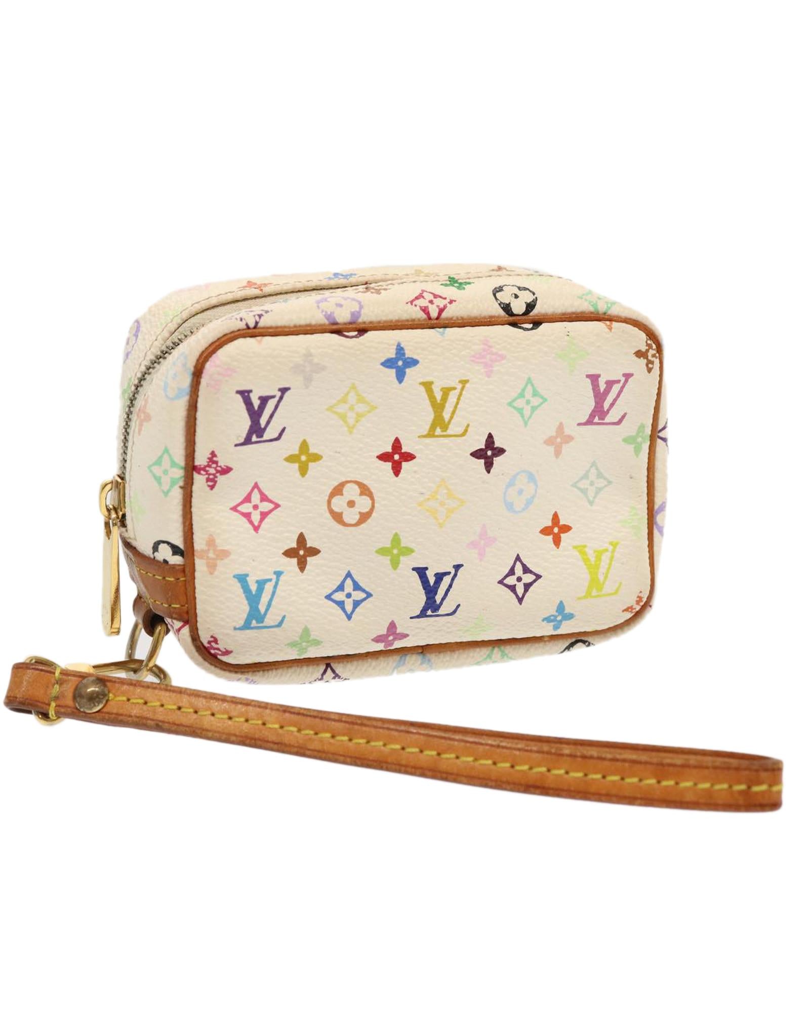 image of Multicolor Monogram Canvas Pouch with Accessories - France Made