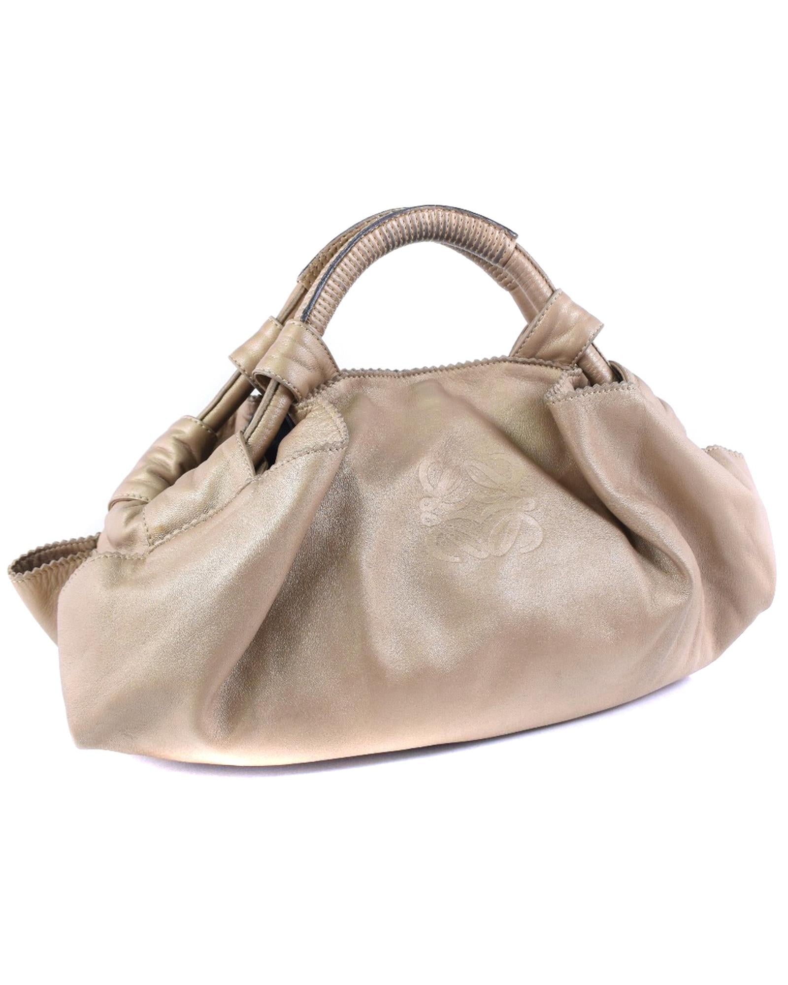 image of Brown Nappa Leather Handbag in Excellent Condition