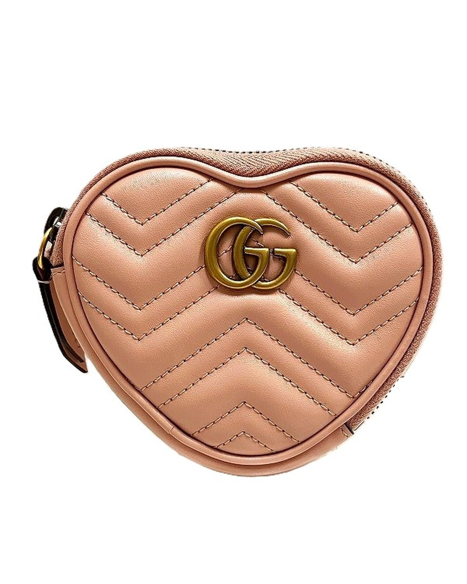 image of Heart Shaped Leather Coin Case by Gucci - Pre-owned Luxury Fashion