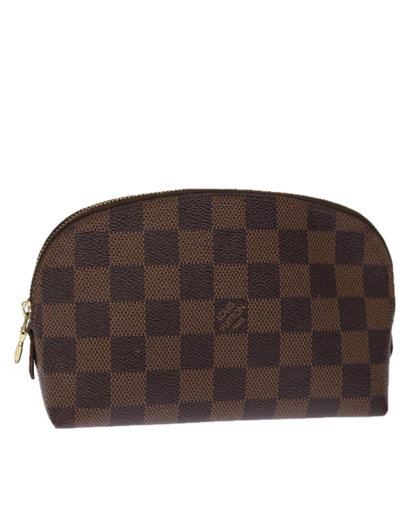 image of Durable Damier Ebene Canvas Pouch with Accessory Pocket