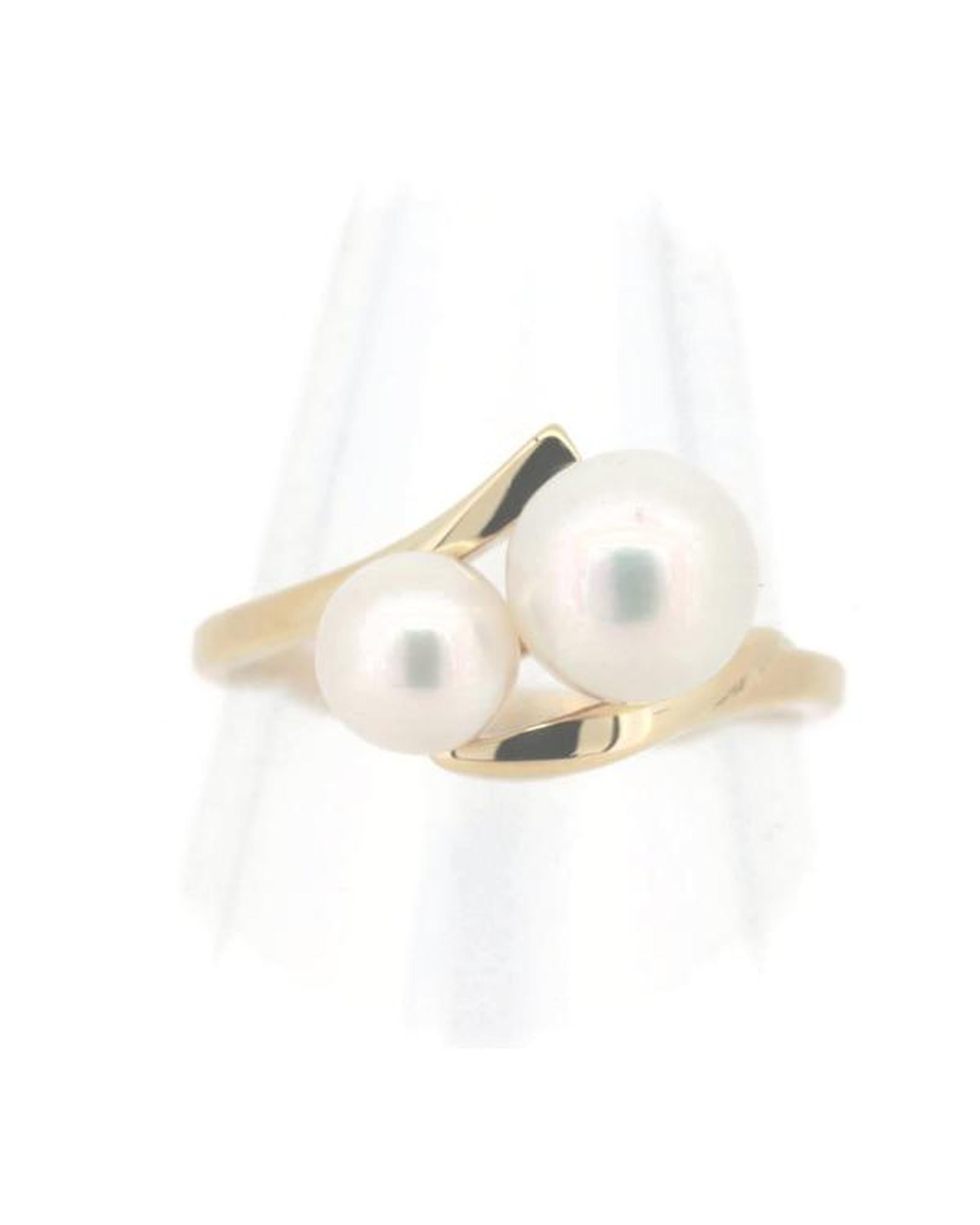 image of 18K Gold Mikimoto Pearl Ring in Excellent Condition