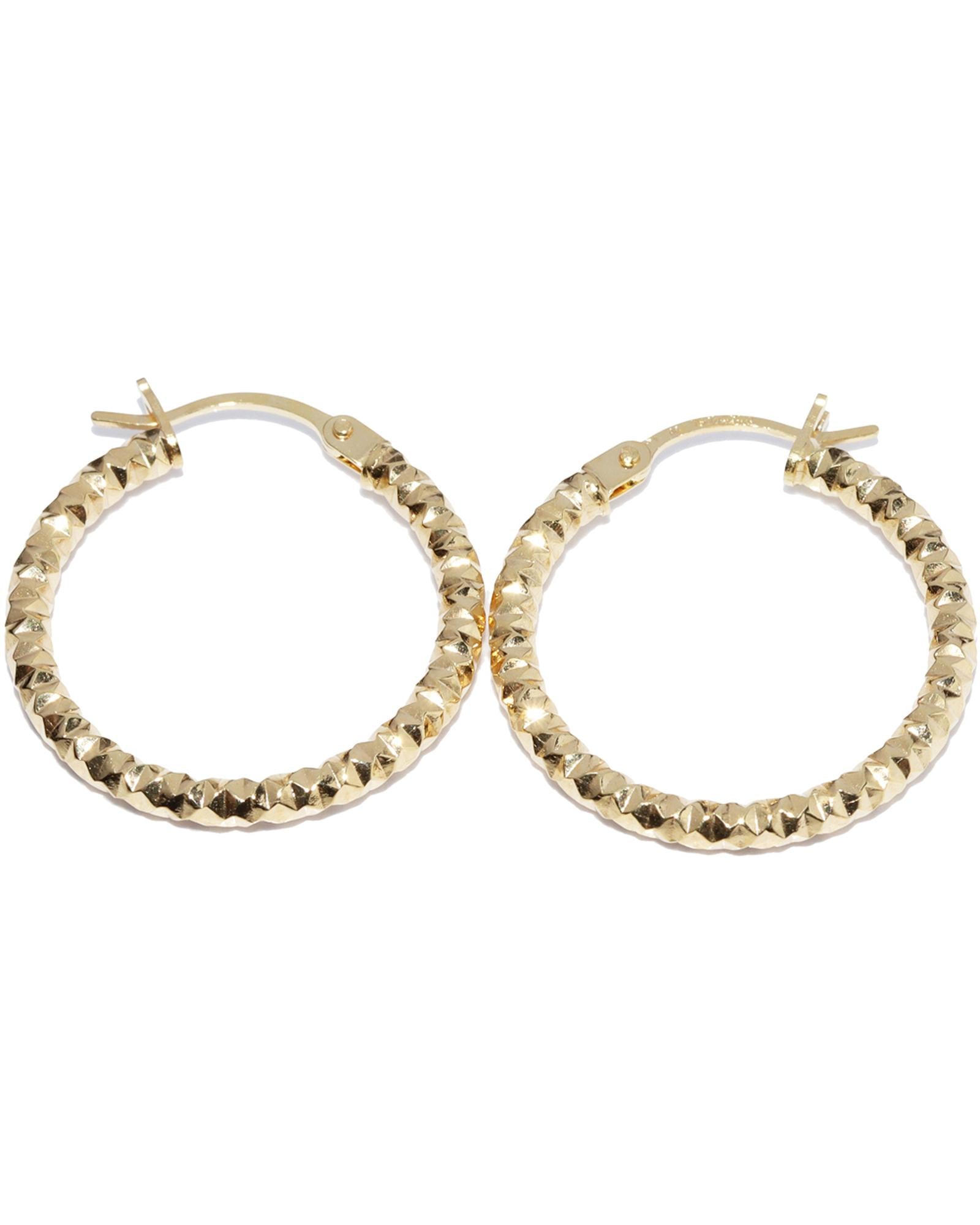 Image of Gold Hoop Earrings in 750YG