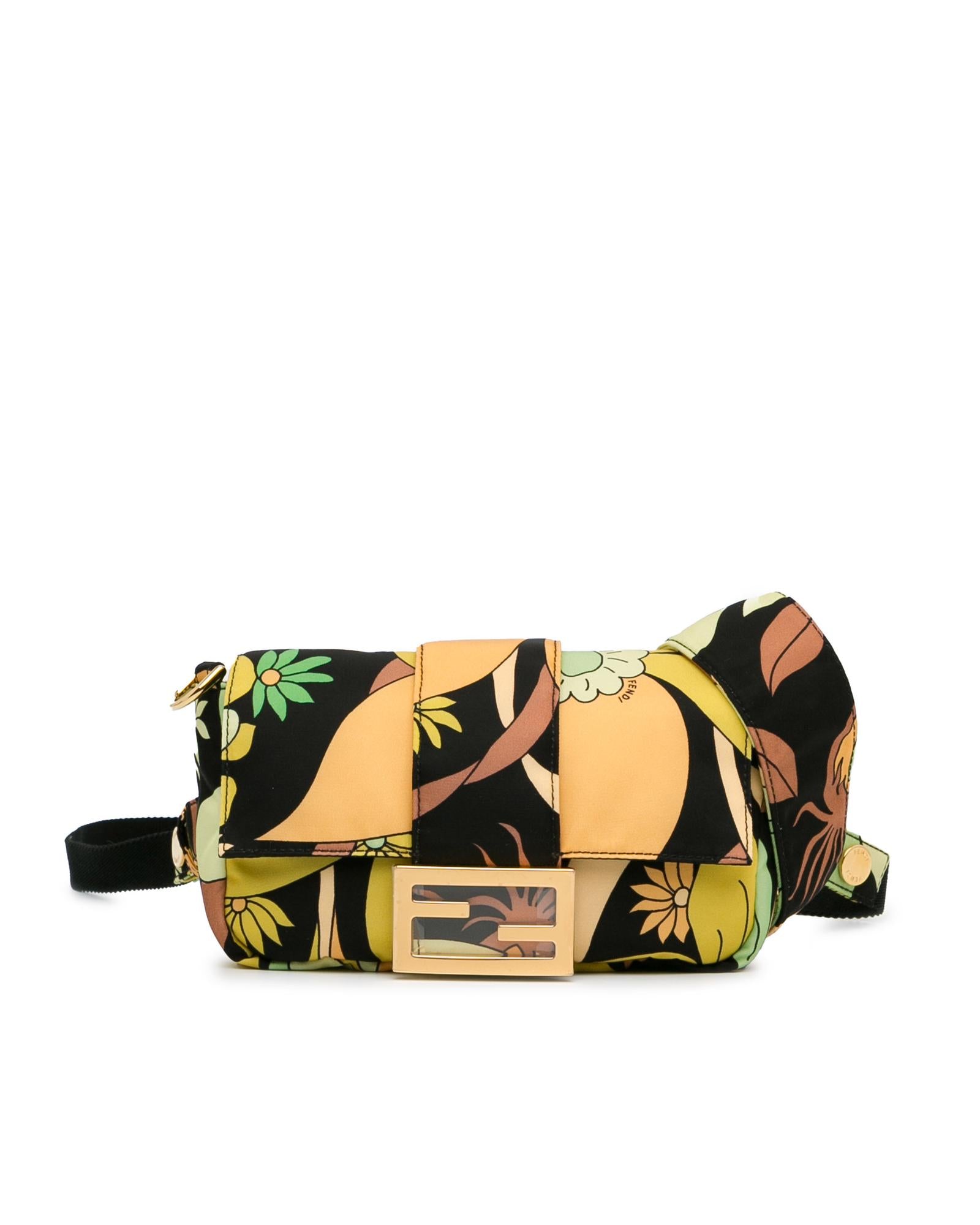 image of Printed Nylon Convertible Baguette