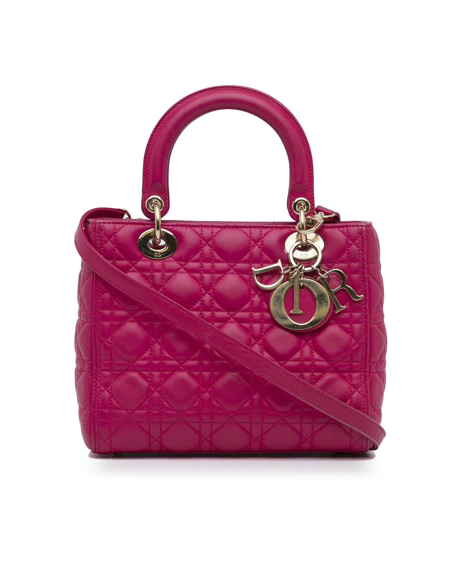 image of Quilted Lambskin Top Handle Bag