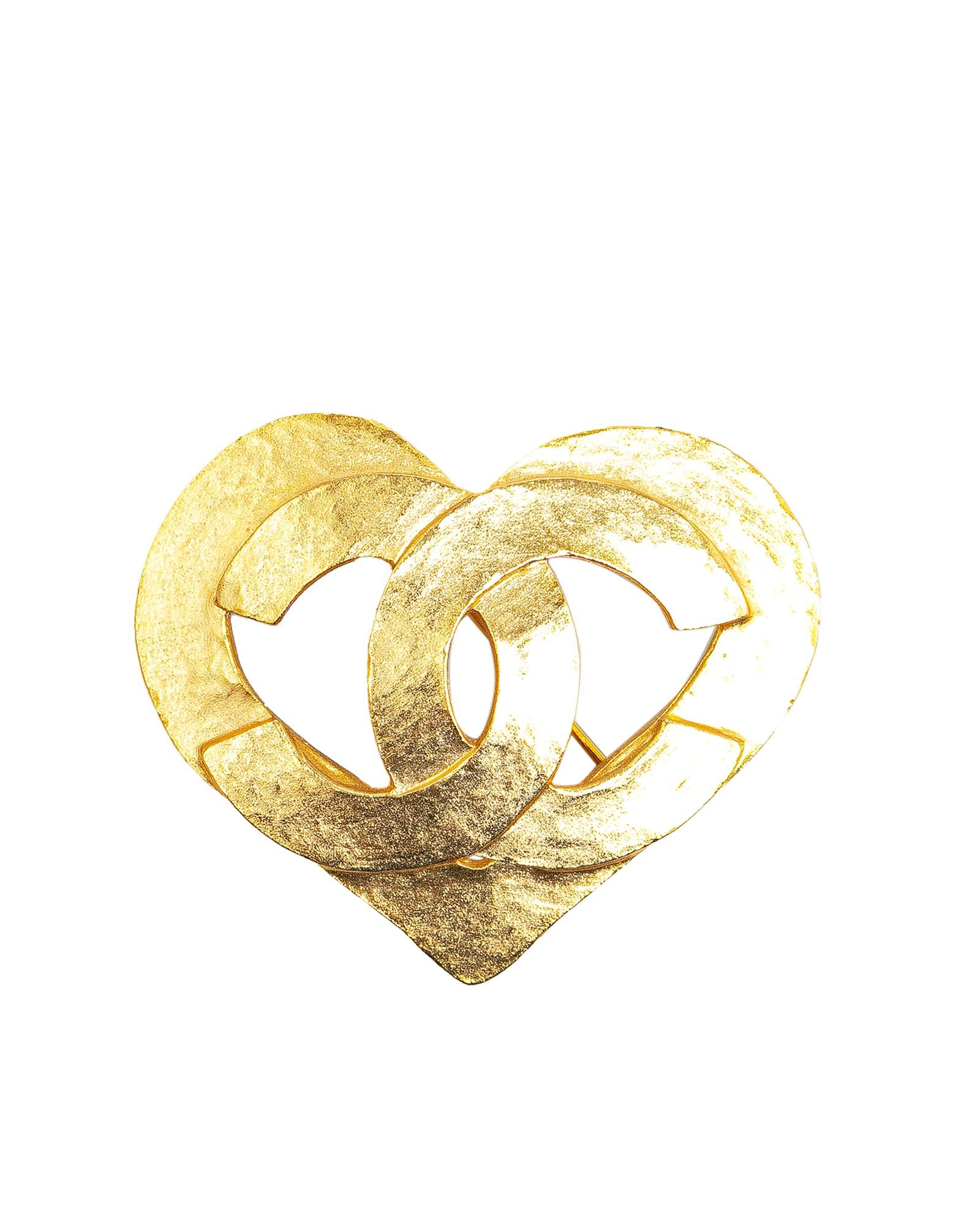 Image of Gold Plated Heart Brooch