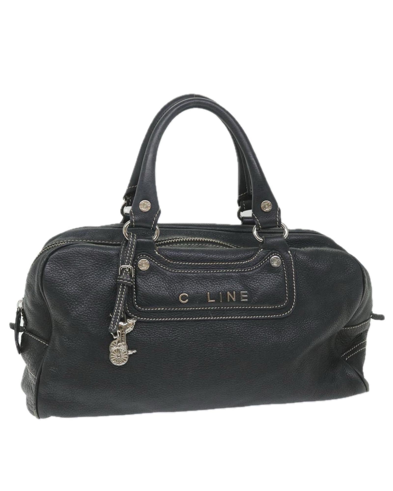 image of Leather Navy Hand Bag by Celine - Authentic