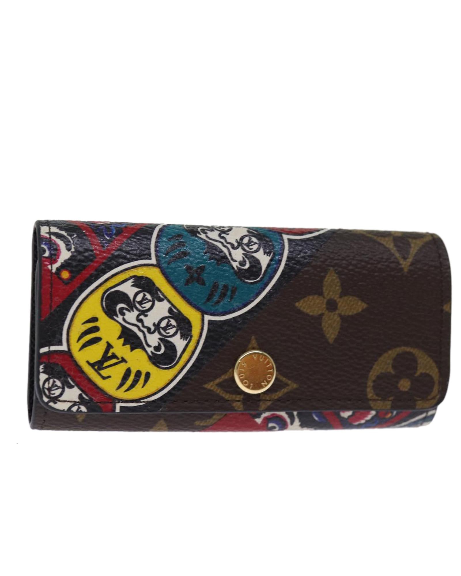 image of Monogram Key Case with Kabuki Daruma Design