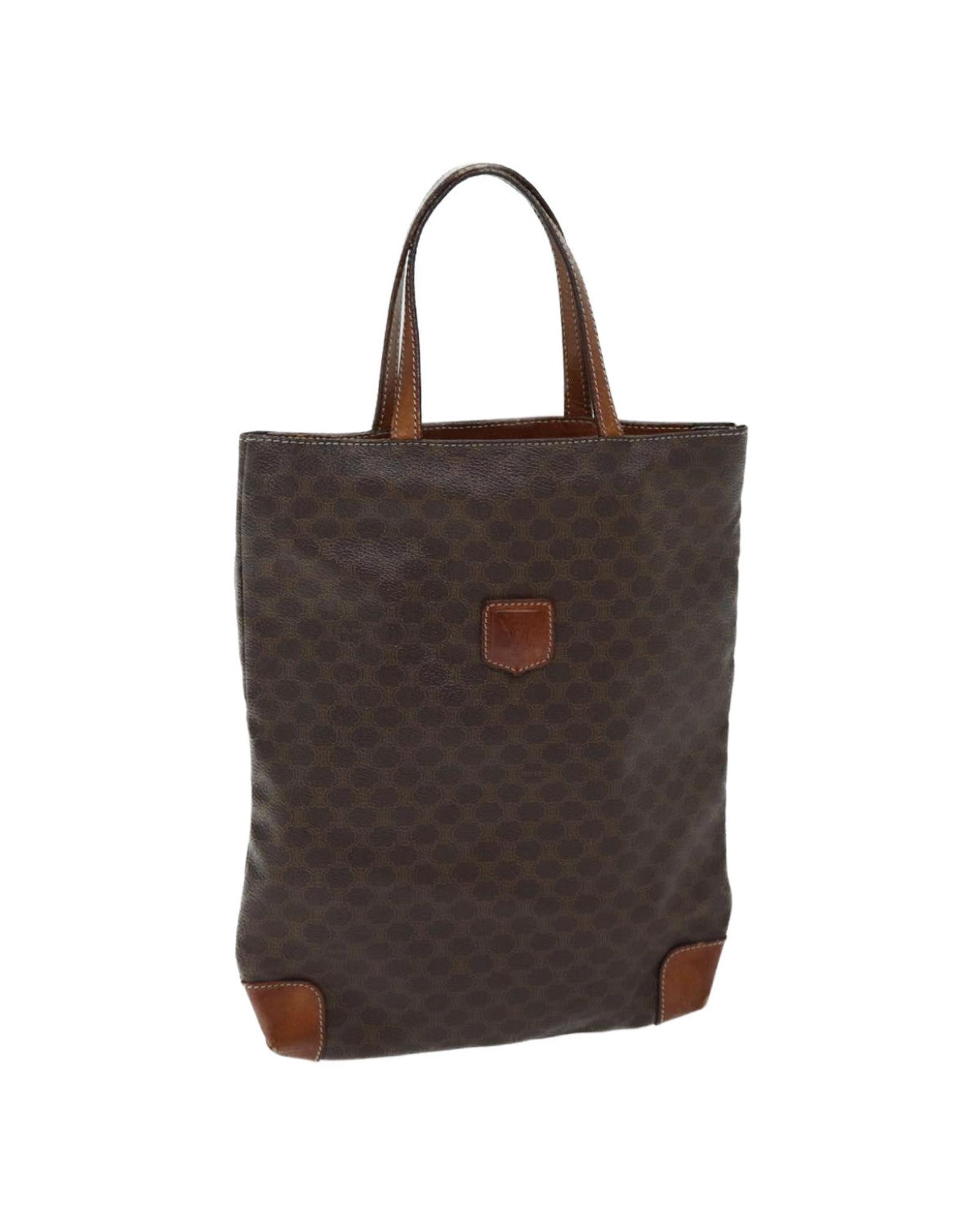 image of Authentic Macadam Canvas Hand Bag in Brown